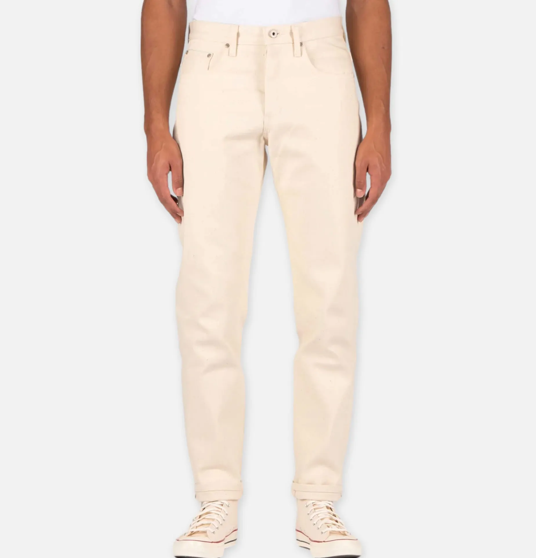 NAKED & FAMOUS Jeans Easy Guy All Natural Ecru