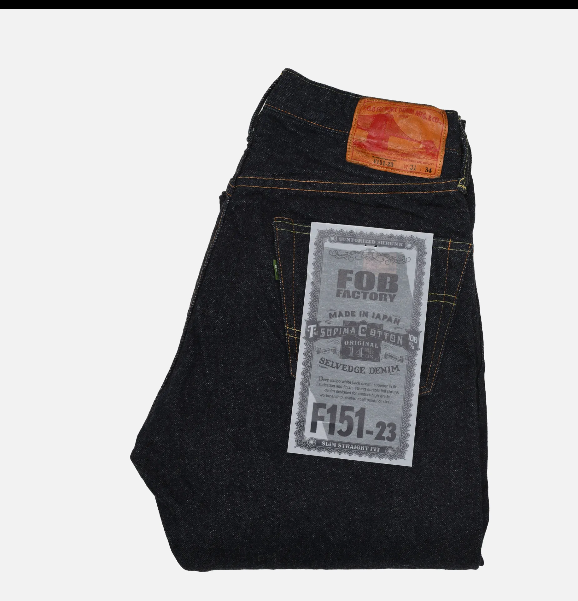 FOB FACTORY Jeans F151 One Wash