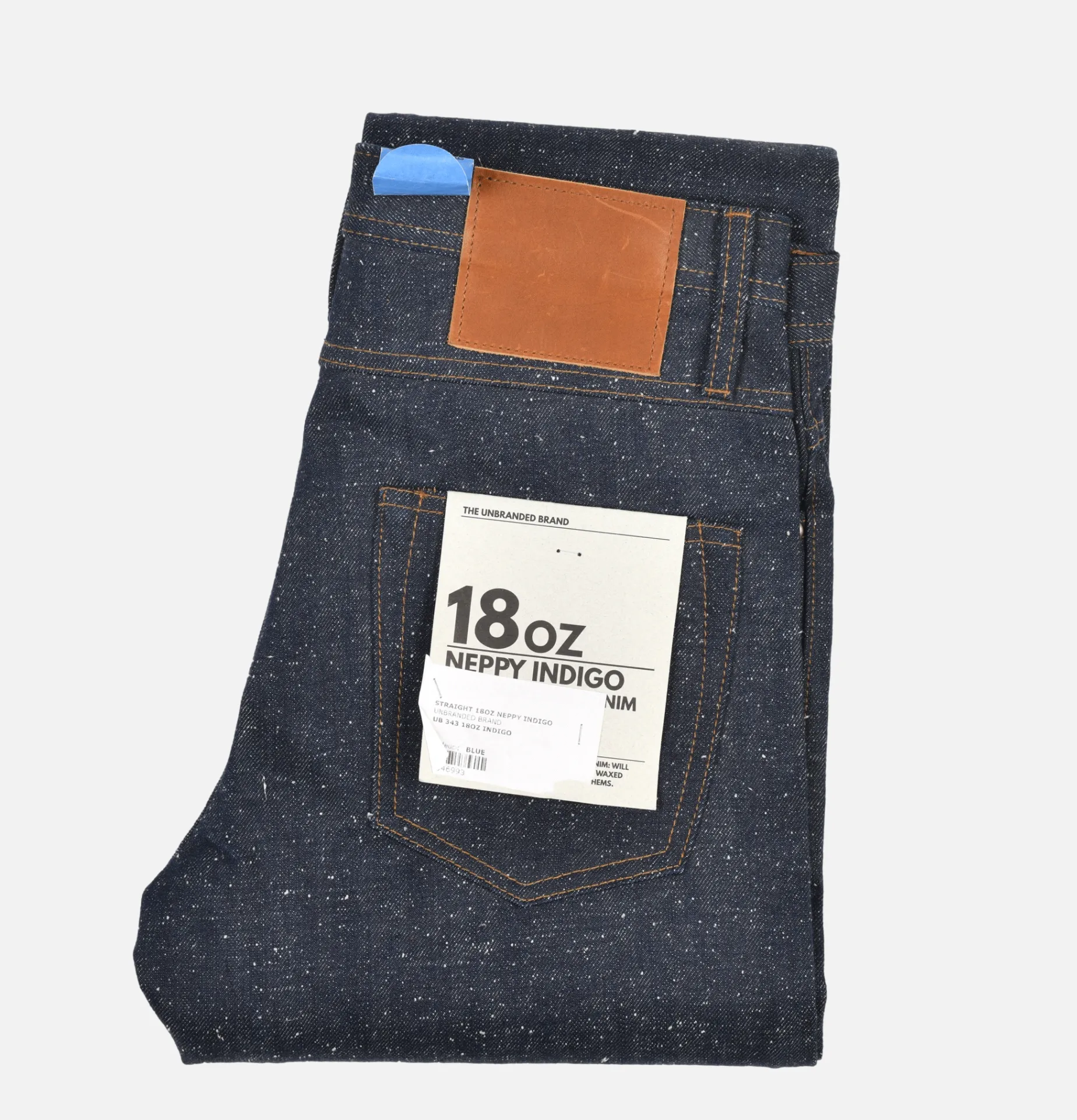 UNBRANDED BRAND 343 Jeans Straight18oz Neppy Indigo