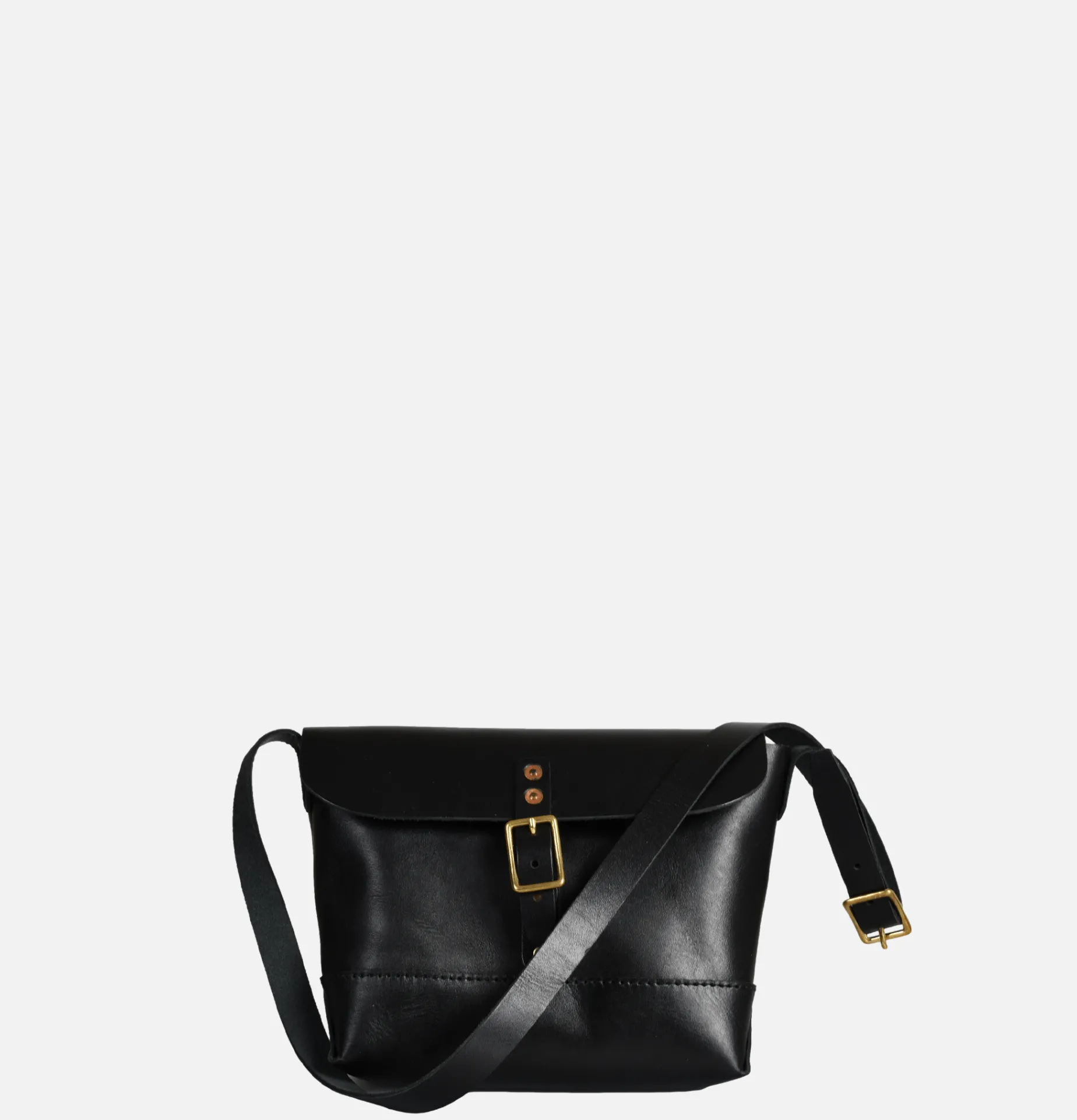 HERITAGE LEATHER COMPANY Leather Mini Shoulder Bag Black