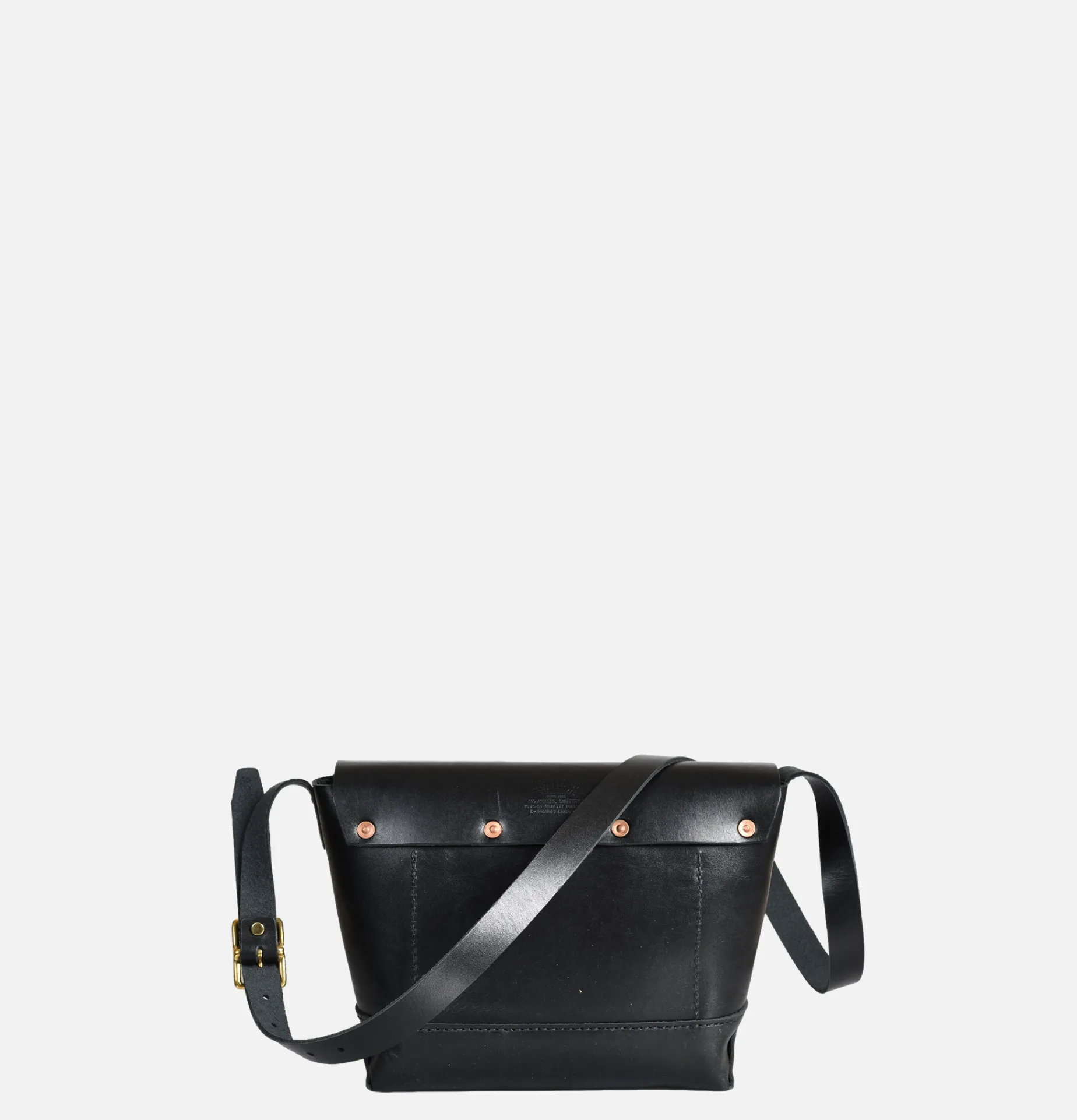 HERITAGE LEATHER COMPANY Leather Mini Shoulder Bag Black