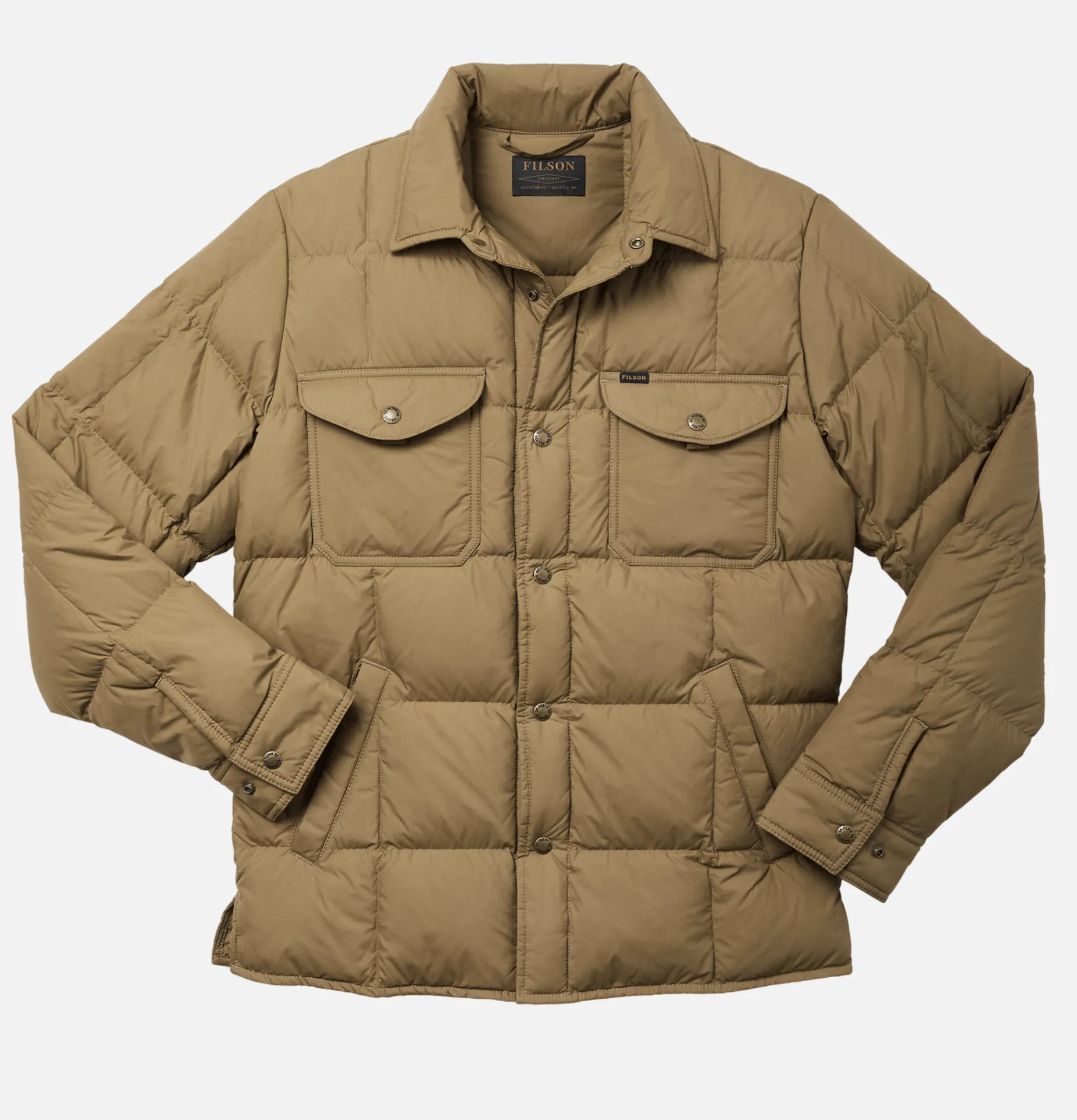 FILSON Lightweight Down Jac Shirt Tan