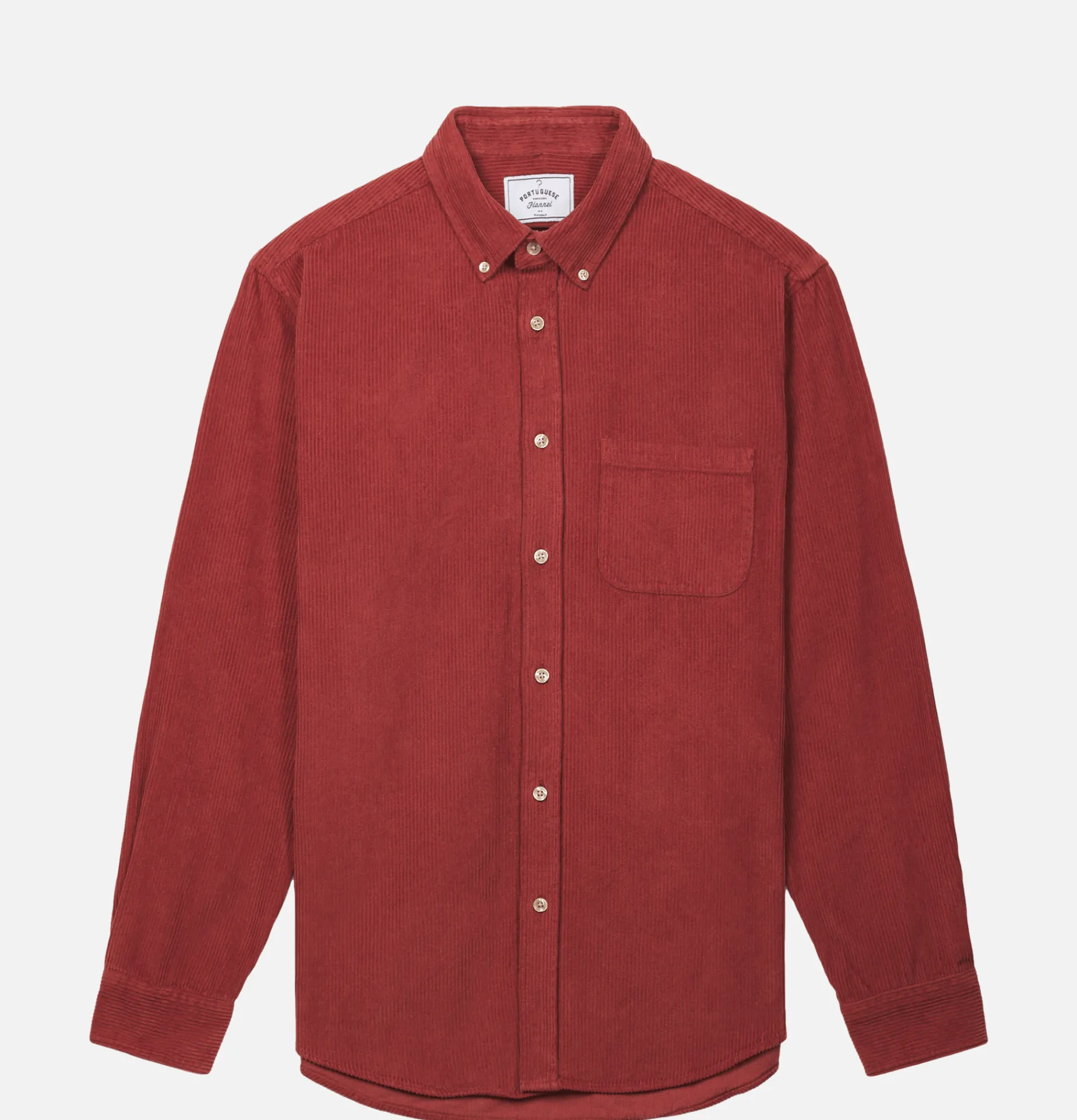 PORTUGUESE FLANNEL Lobo Cord Shirt Bordeaux