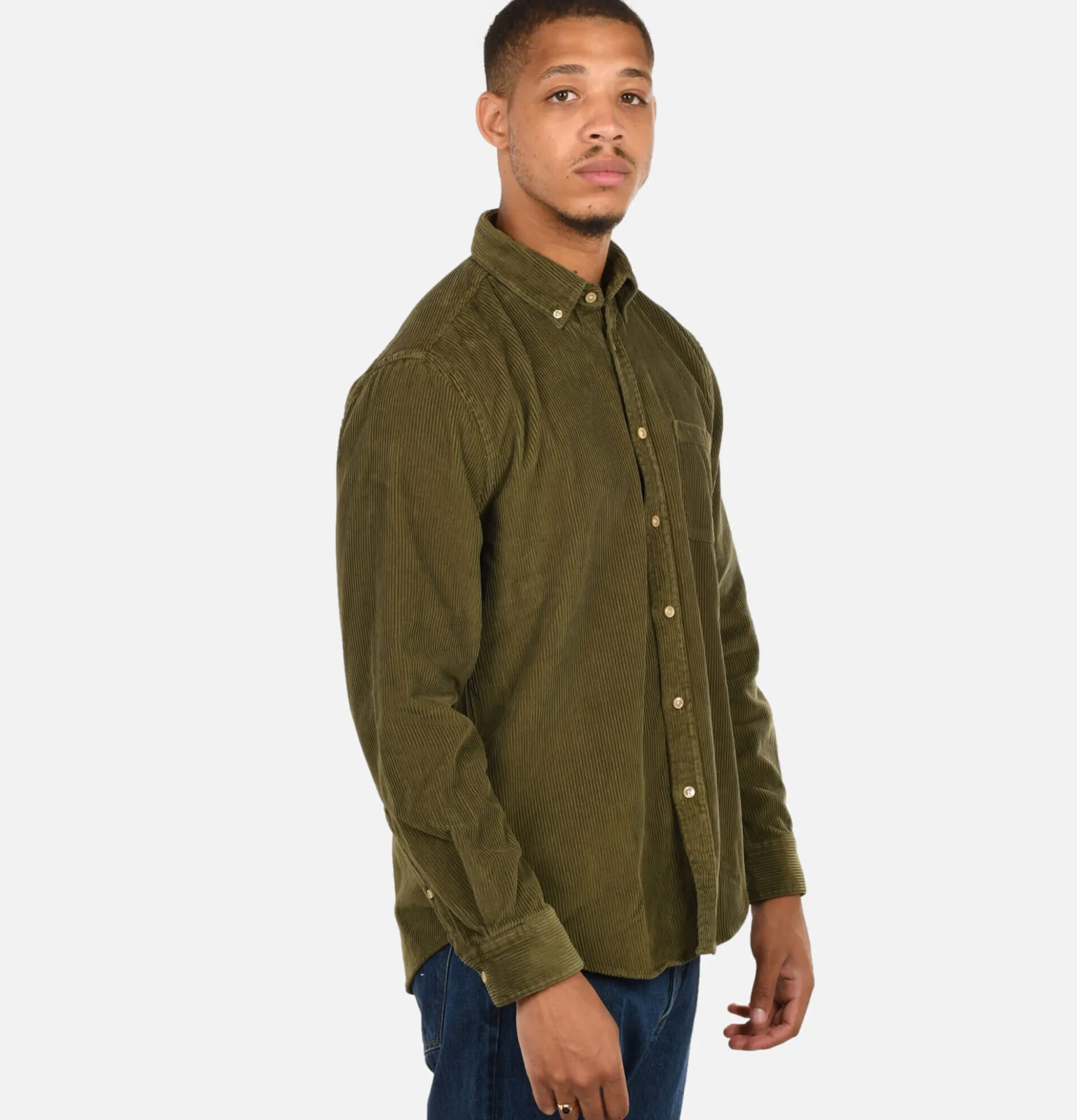 PORTUGUESE FLANNEL Lobo Olive Shirt