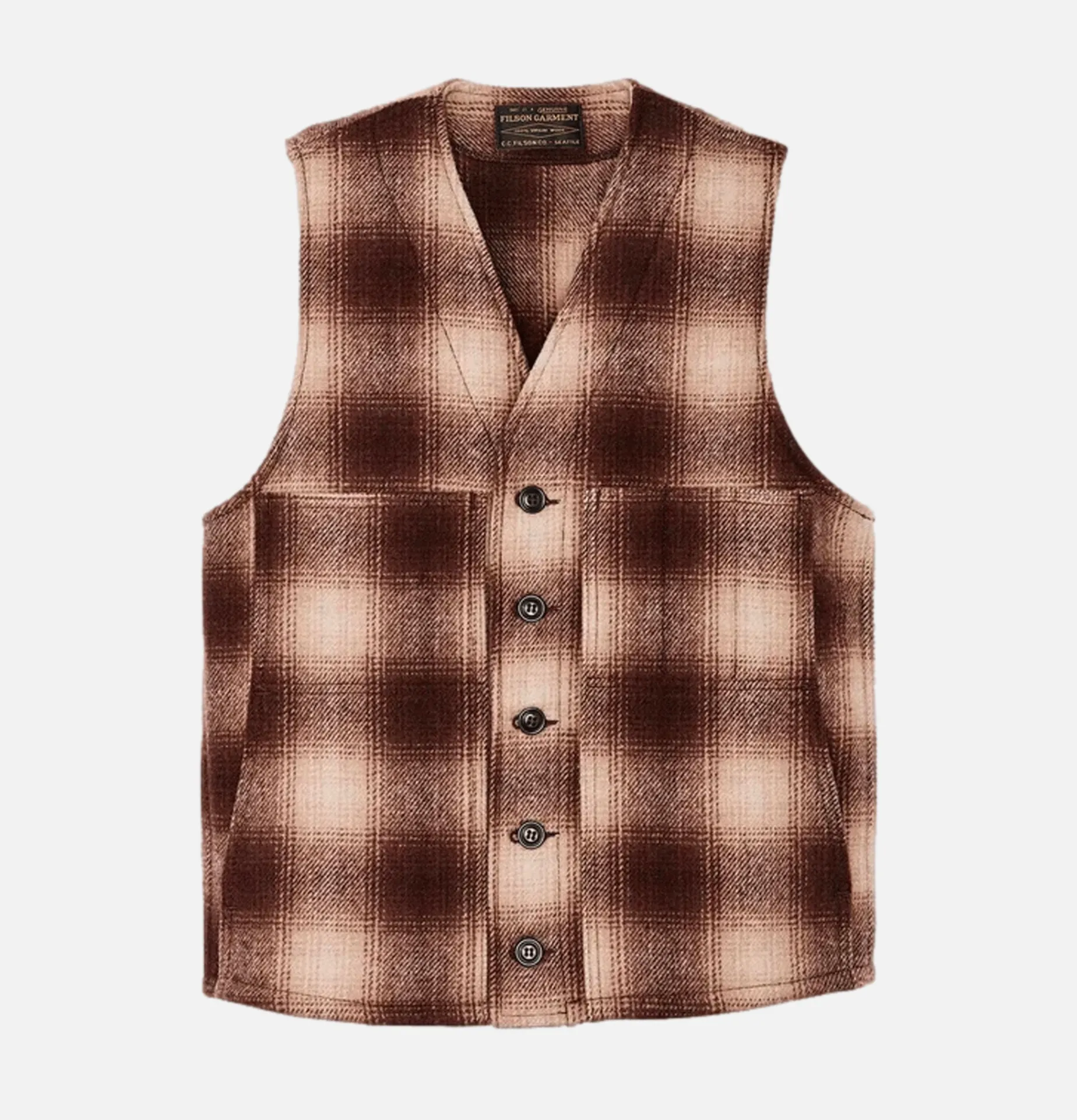 FILSON Mackinaw Wool Vest Brown Tan