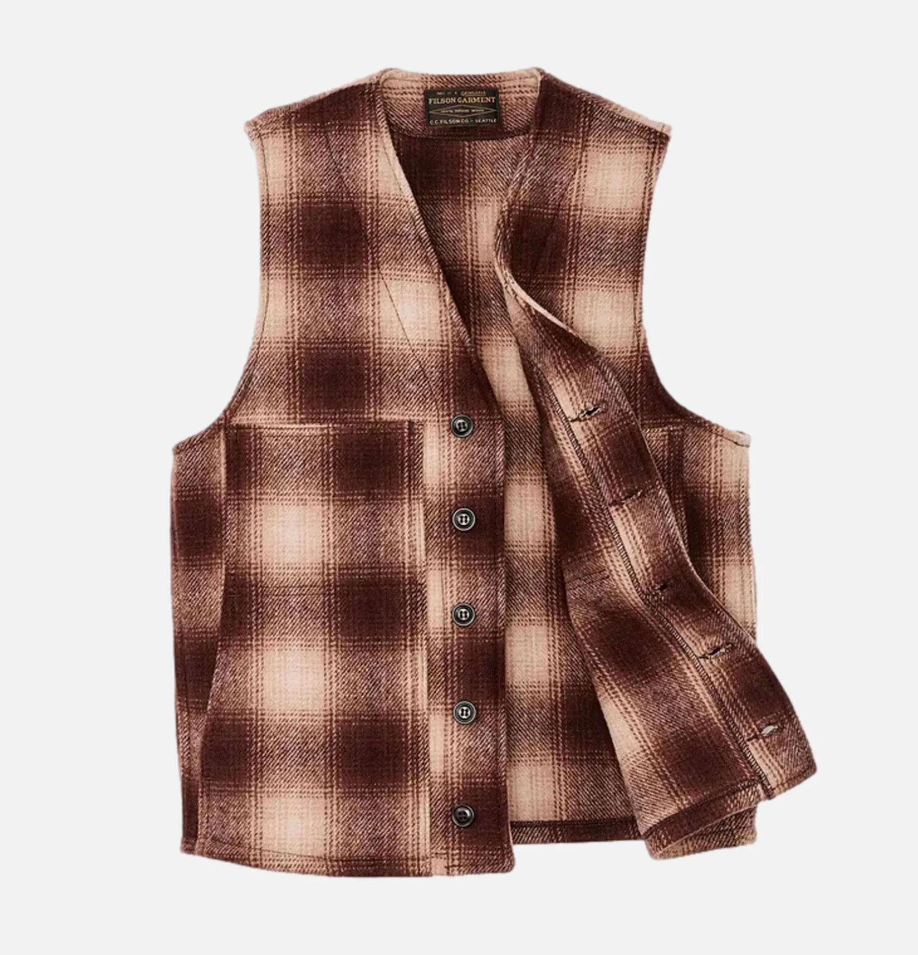 FILSON Mackinaw Wool Vest Brown Tan