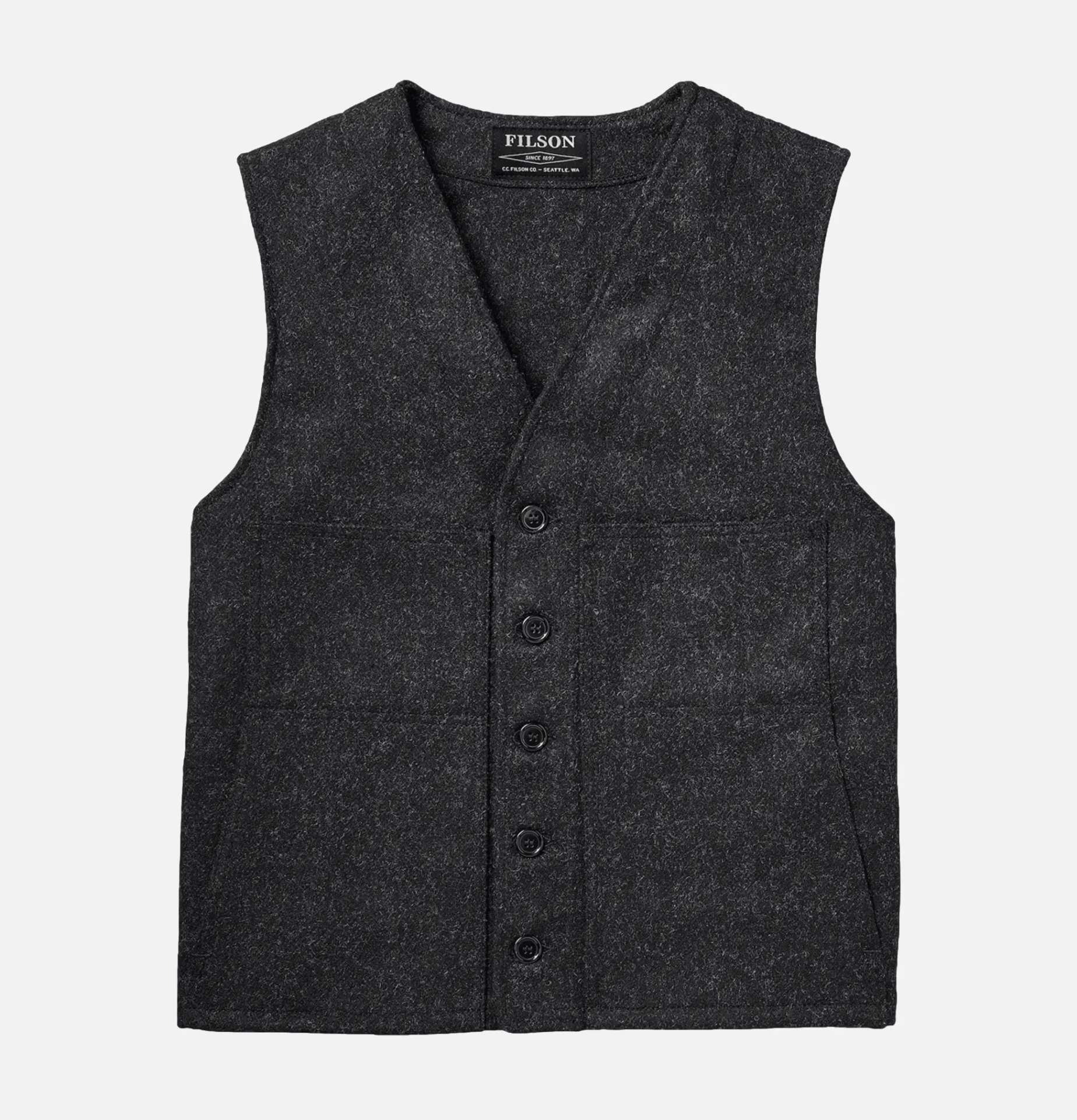 FILSON Mackinaw Wool Vest Charcoal