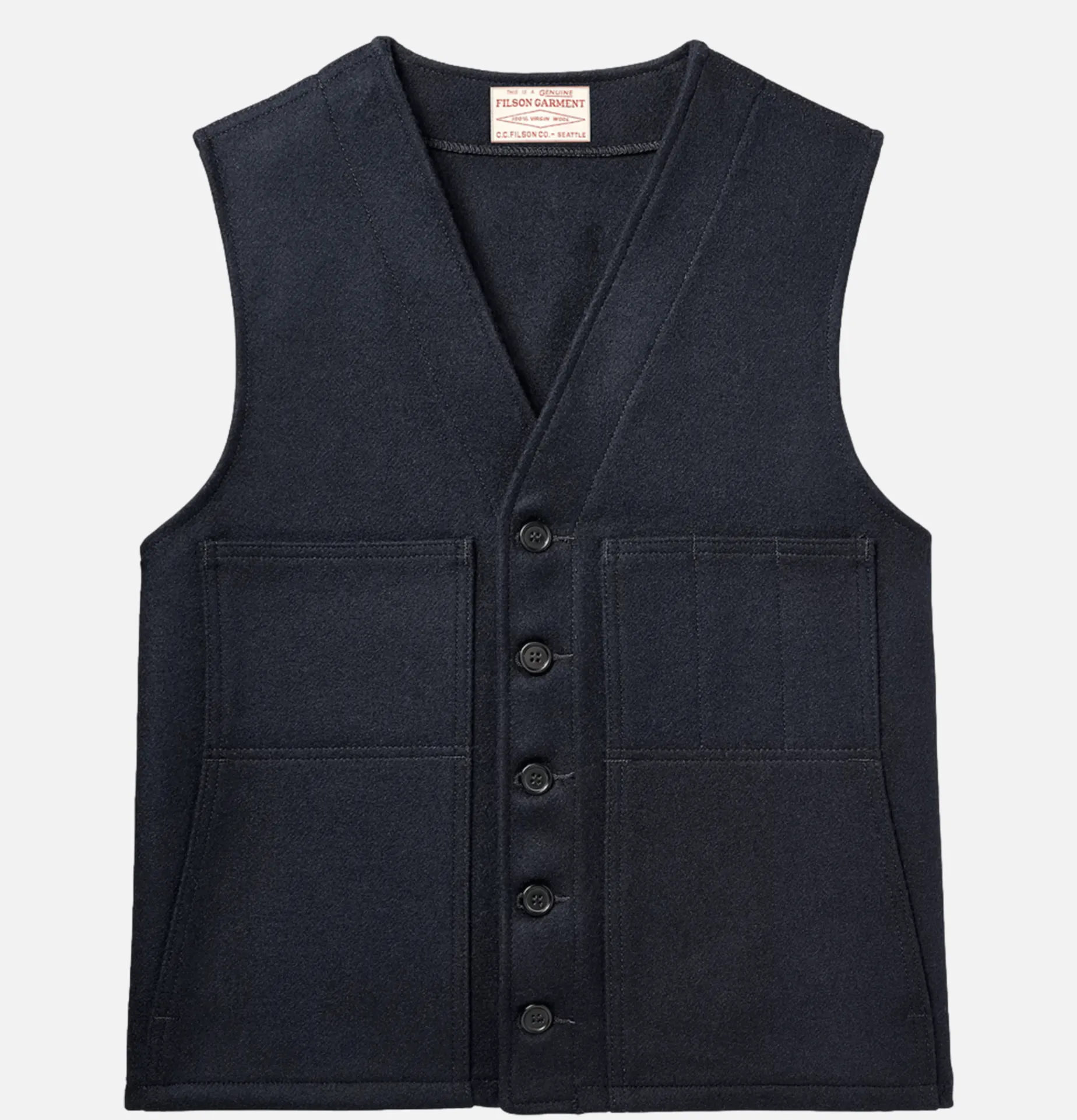 FILSON Mackinaw Wool Vest Navy