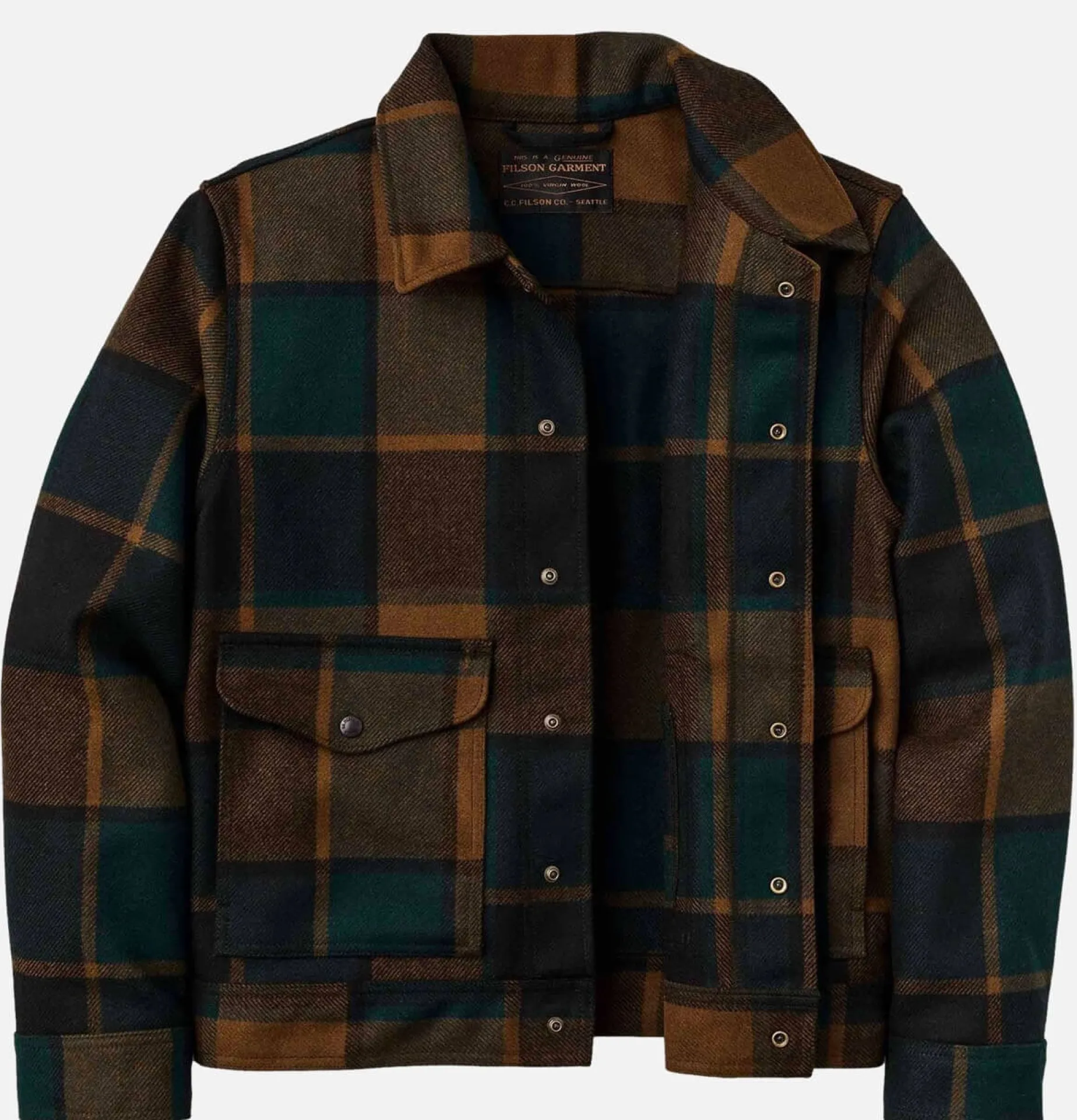 FILSON Mackinaw Wool Work Plaid Green