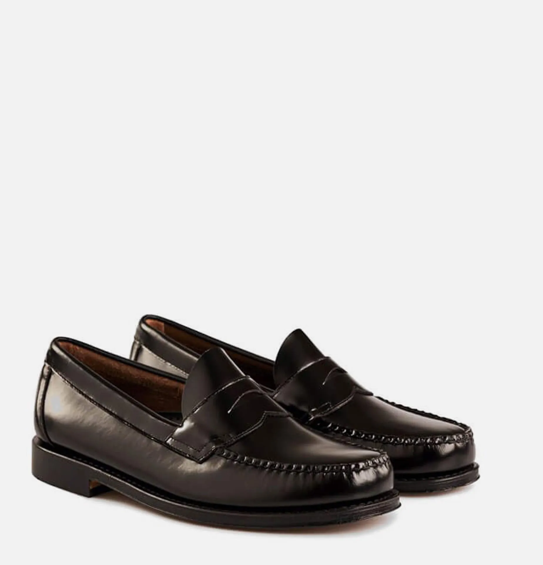 G.H. BASS Mens Mocassin Penny Logan Black