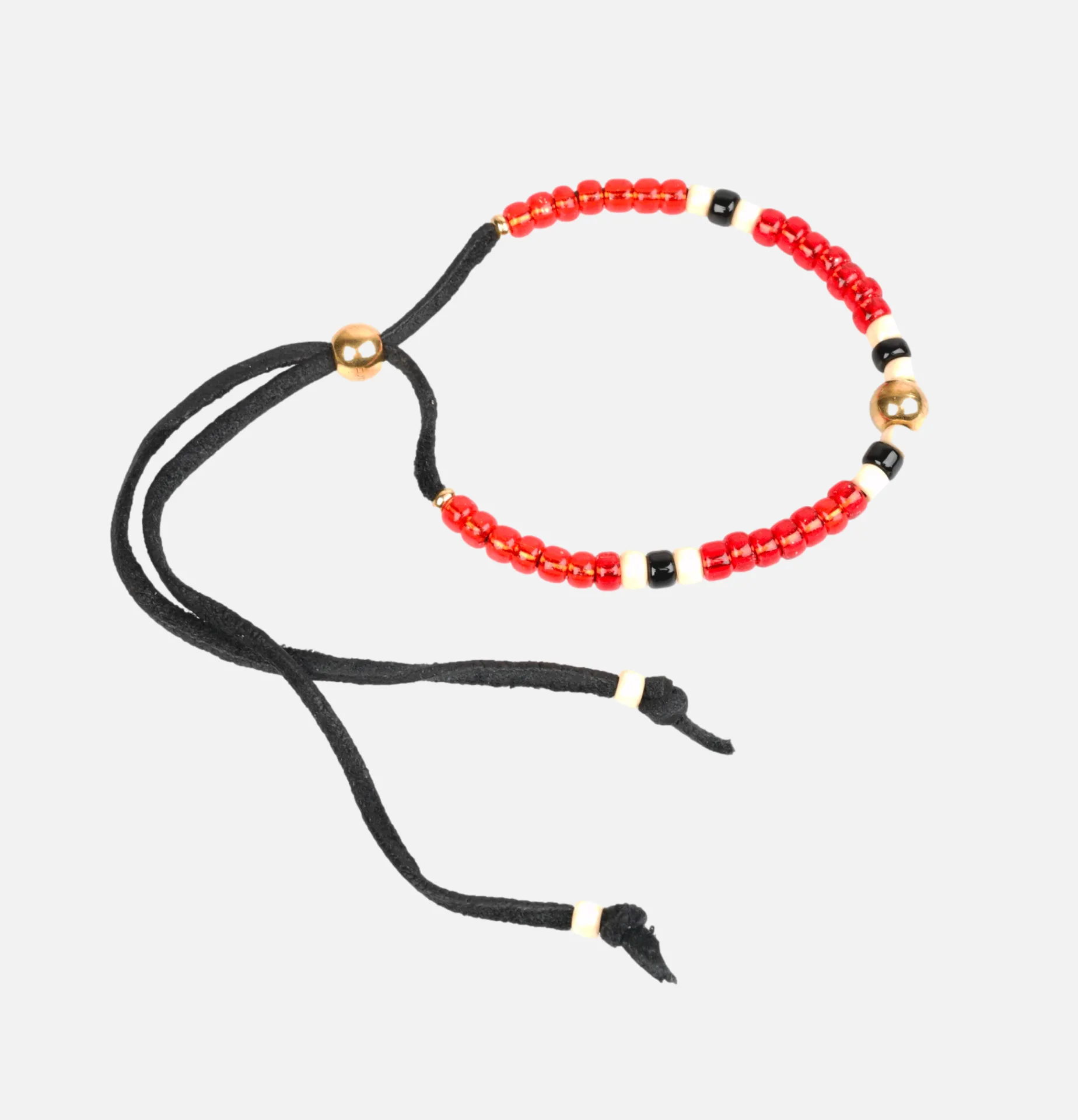 KOBASHI STUDIO 5mm Red X Black Bracelet