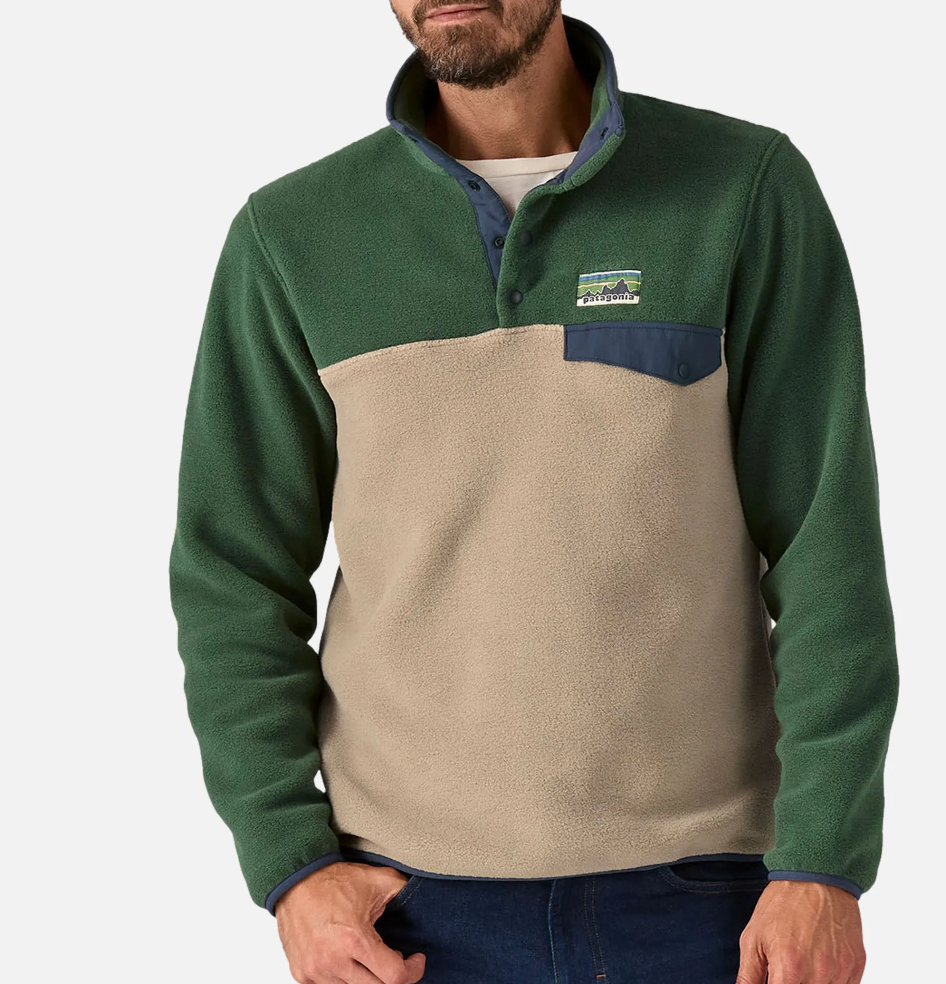 PATAGONIA M's Lw Synch Snap Seabird Grey