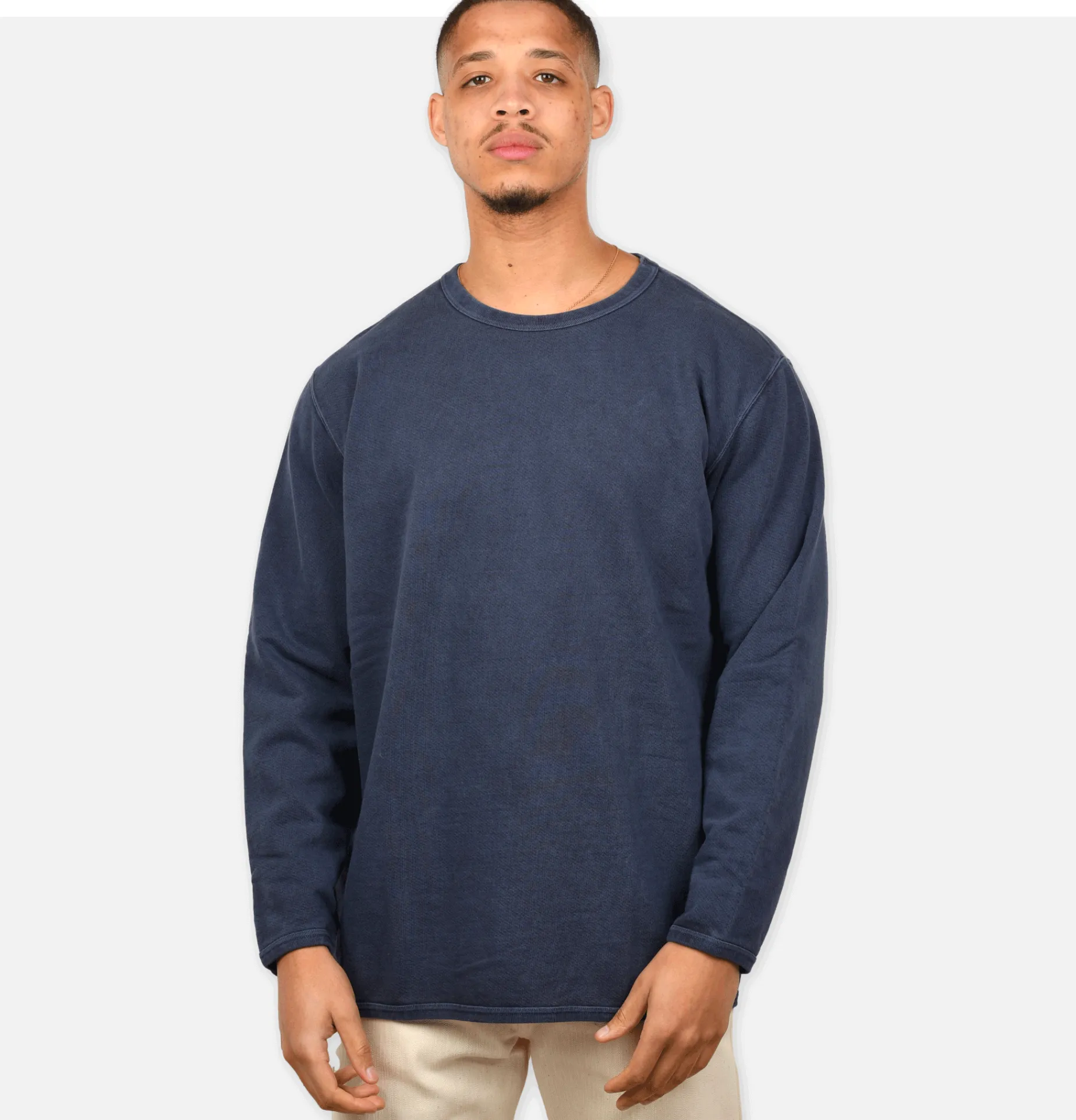 GOOD ON 9oz Ls Crew Sweat Navy