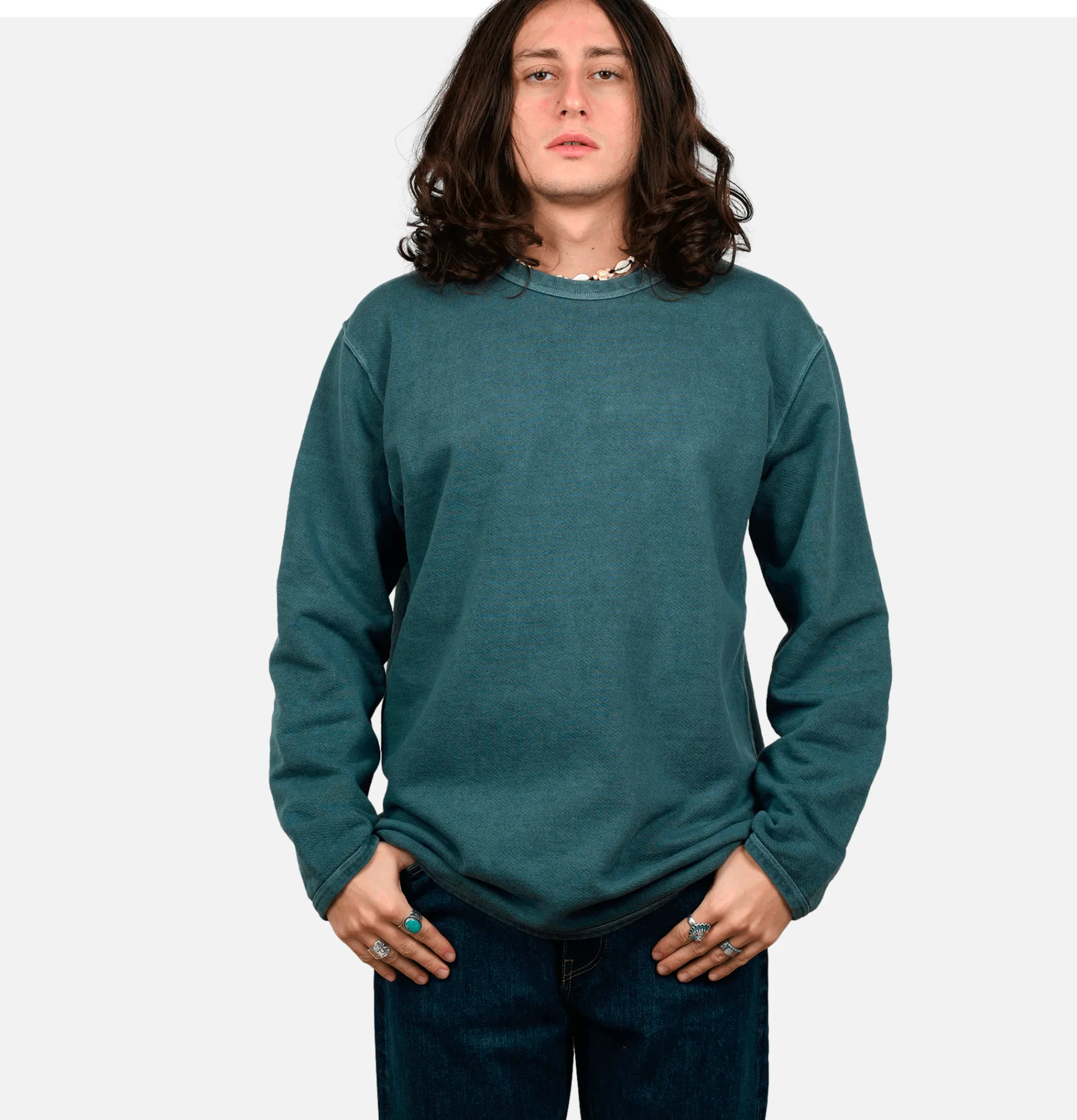 GOOD ON 9oz Ls Crew Sweat Slate