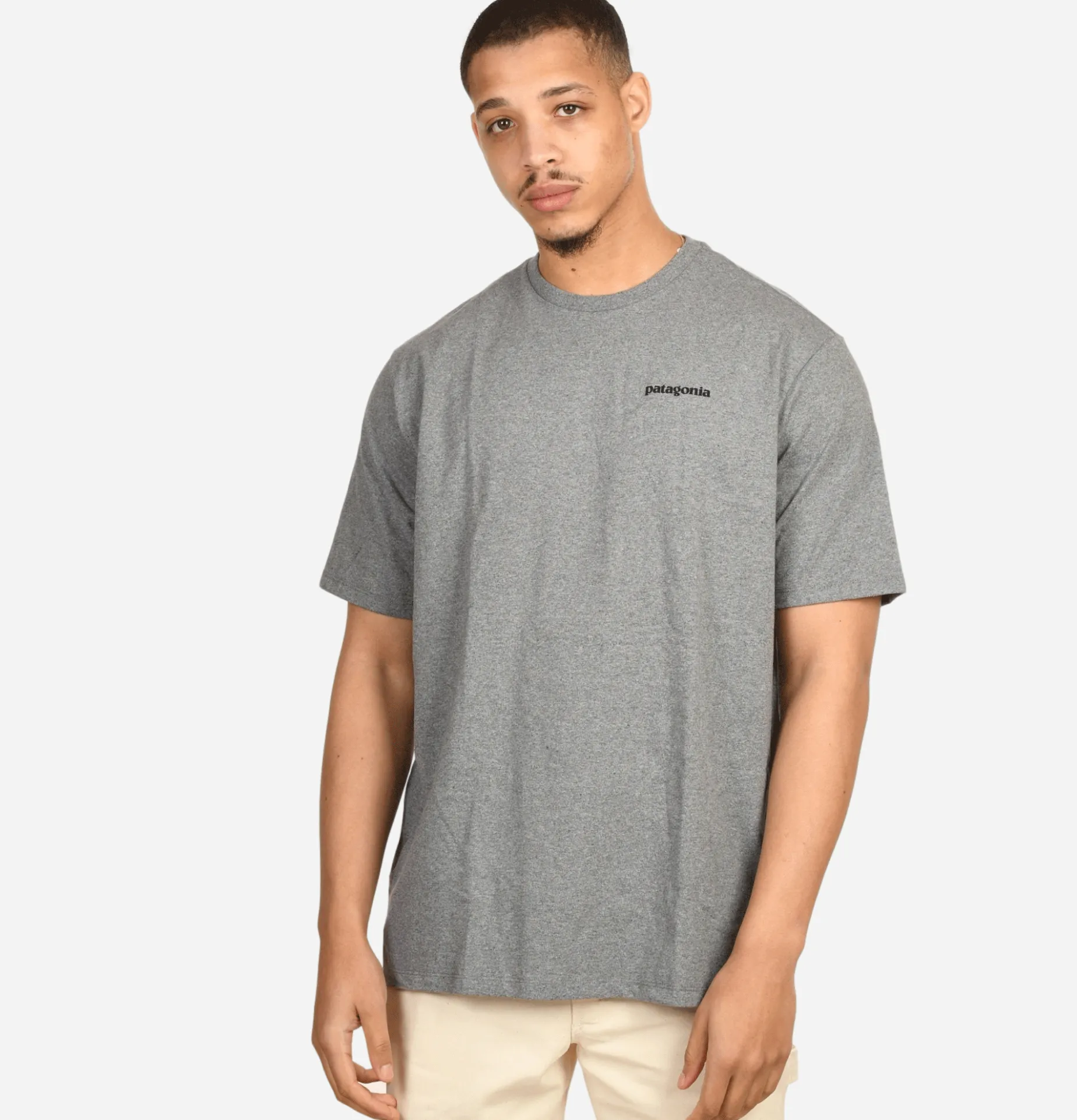 PATAGONIA P-6 Logo T-shirt Gravel Heather