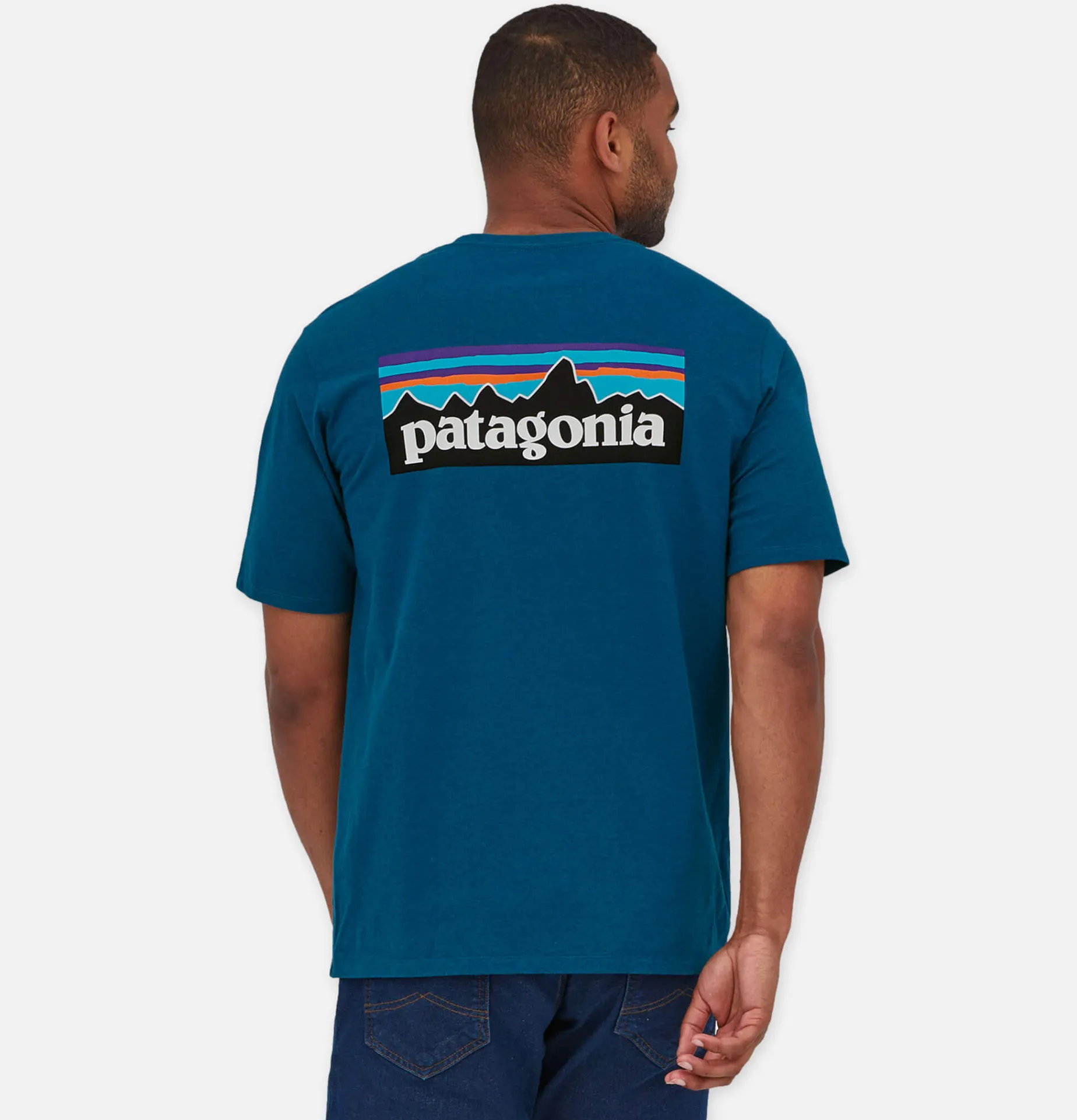 PATAGONIA P6 Logo T-shirt Wavy Blue