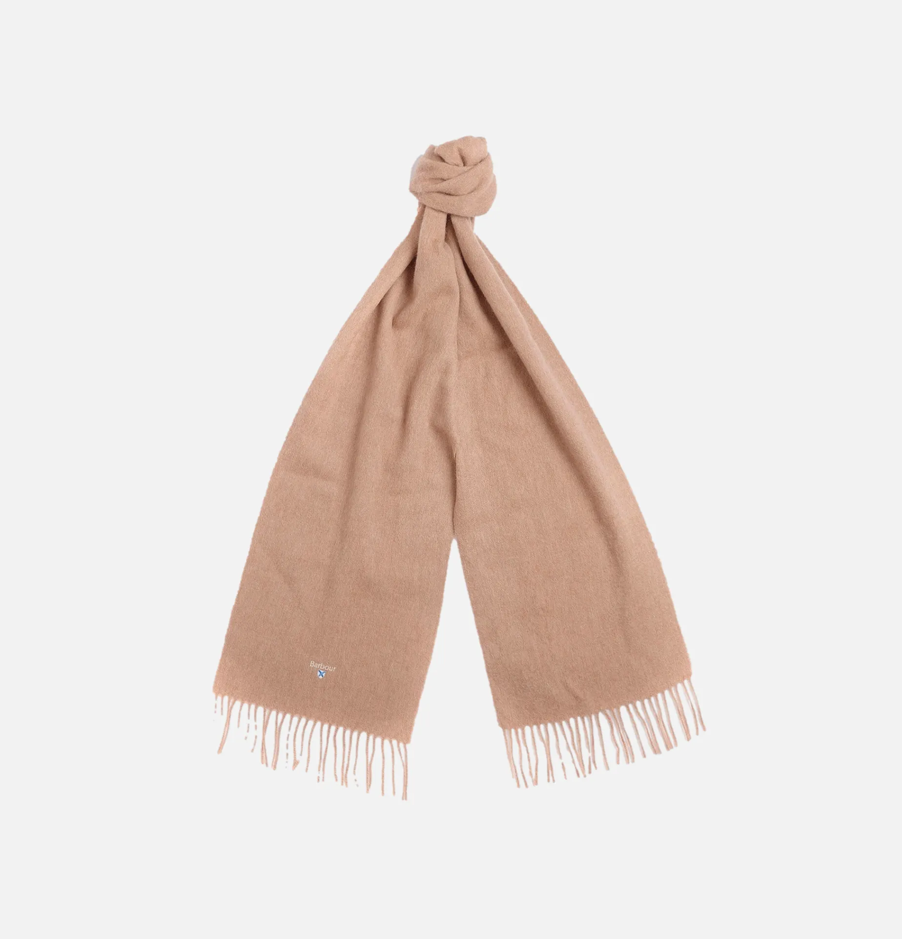 BARBOUR Plain Lambswool Scarf Lt Brown