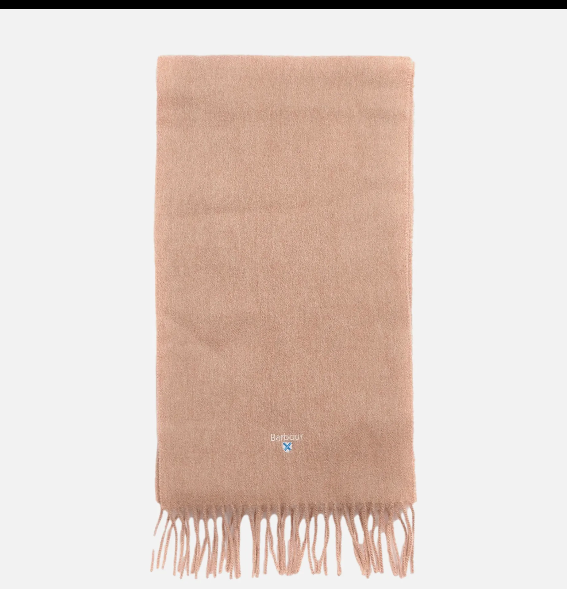 BARBOUR Plain Lambswool Scarf Lt Brown