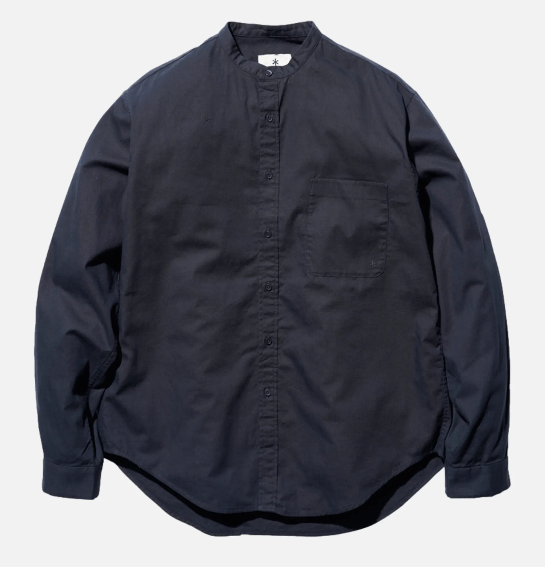 SNOW PEAK Poplin Stand Collar Shirt Navy