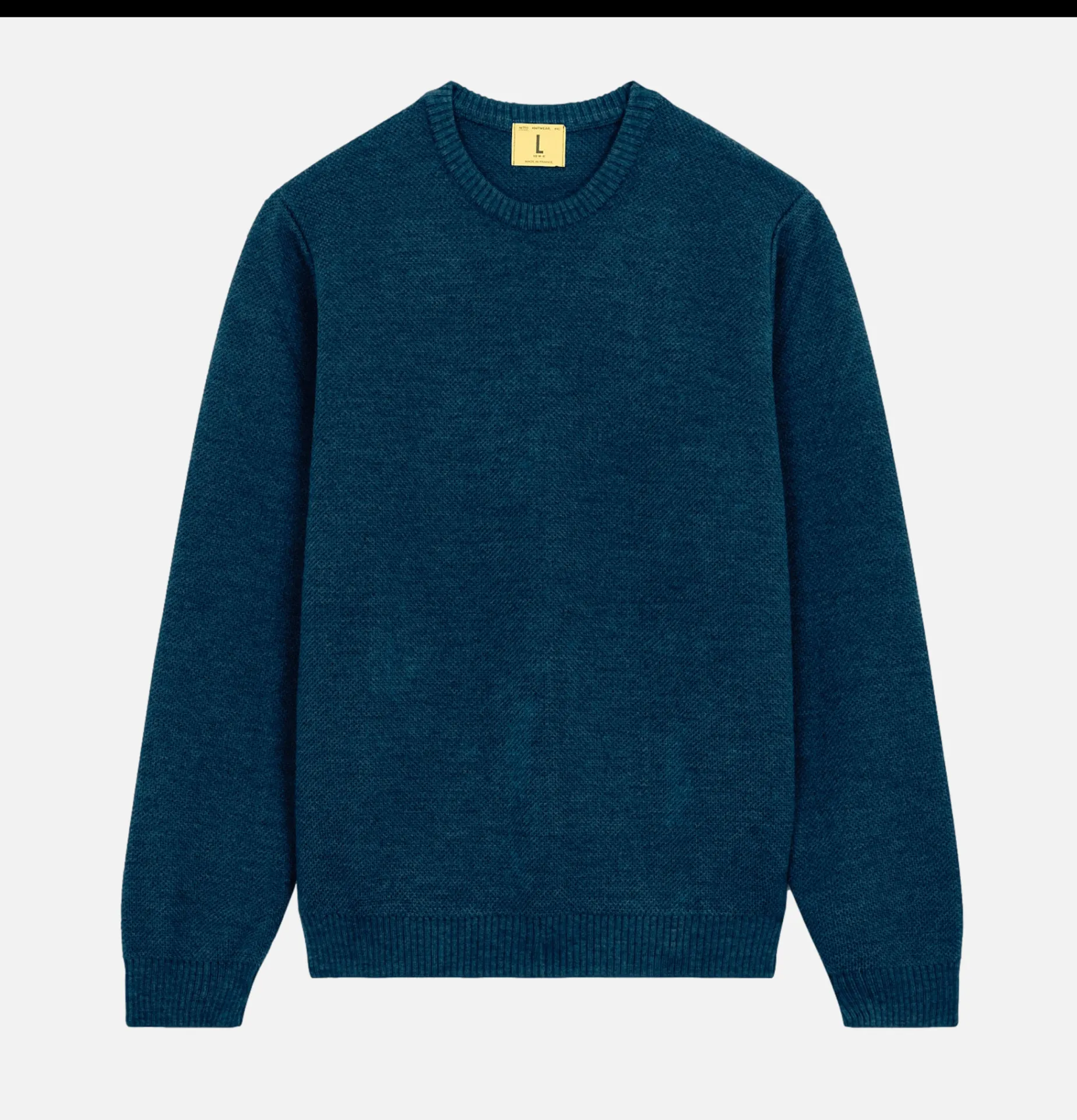 NITTO KNITWEAR Pull Youri Round Neck Bleu Jean