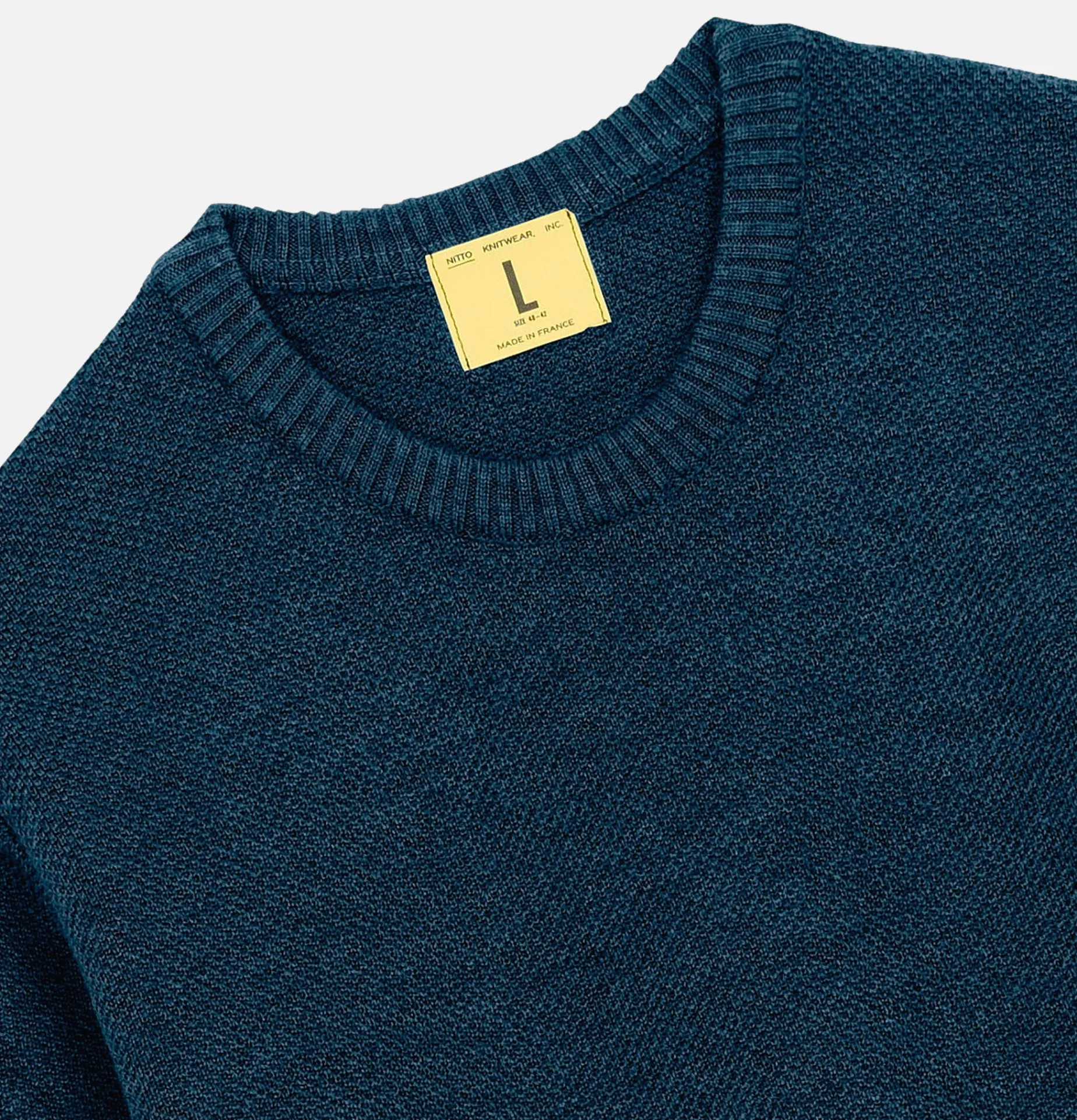 NITTO KNITWEAR Pull Youri Round Neck Bleu Jean