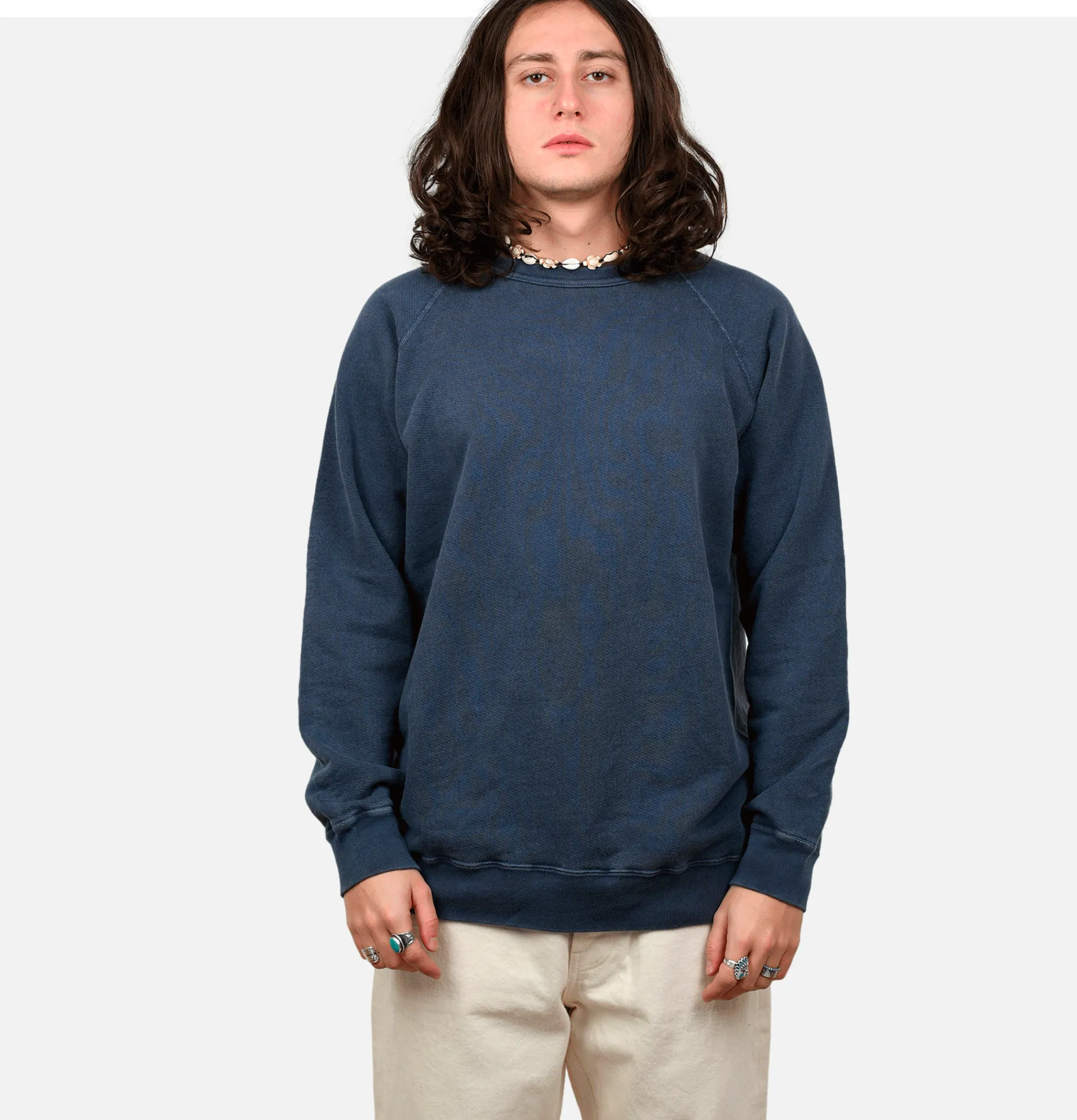 GOOD ON Raglan Crew Sweat P-Navy