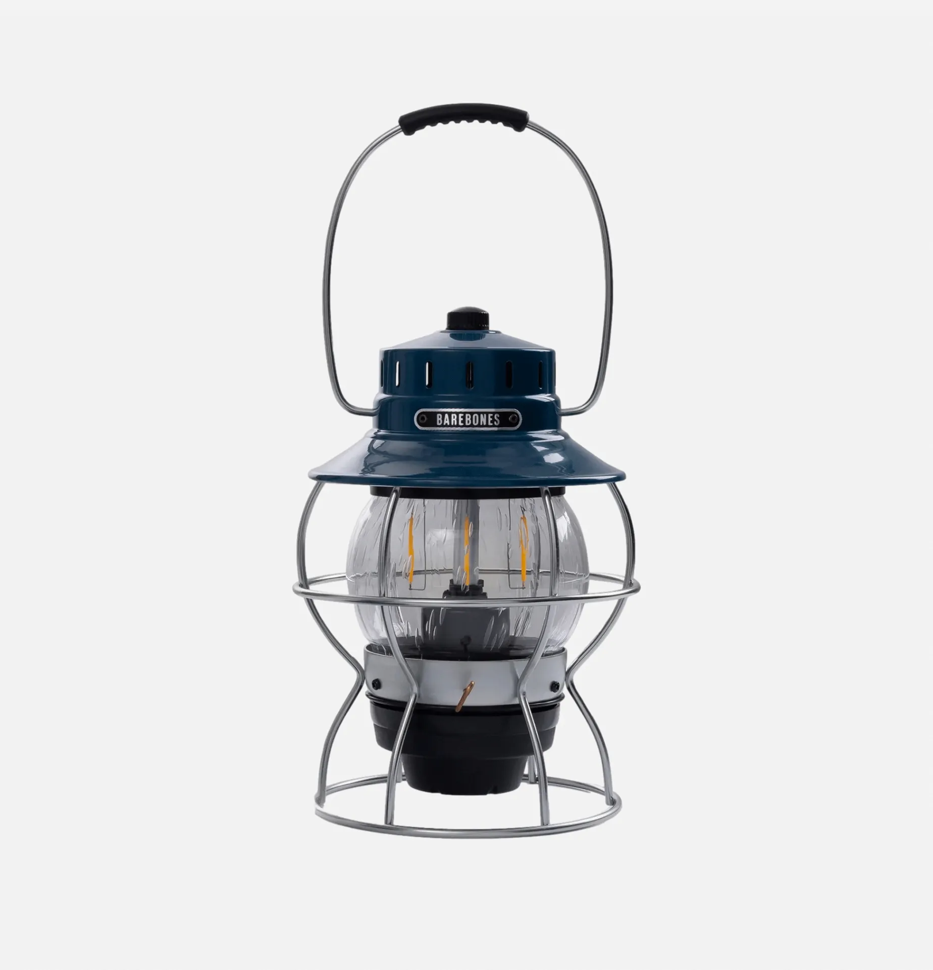 BAREBONES Railroad Lantern Ocean Blue