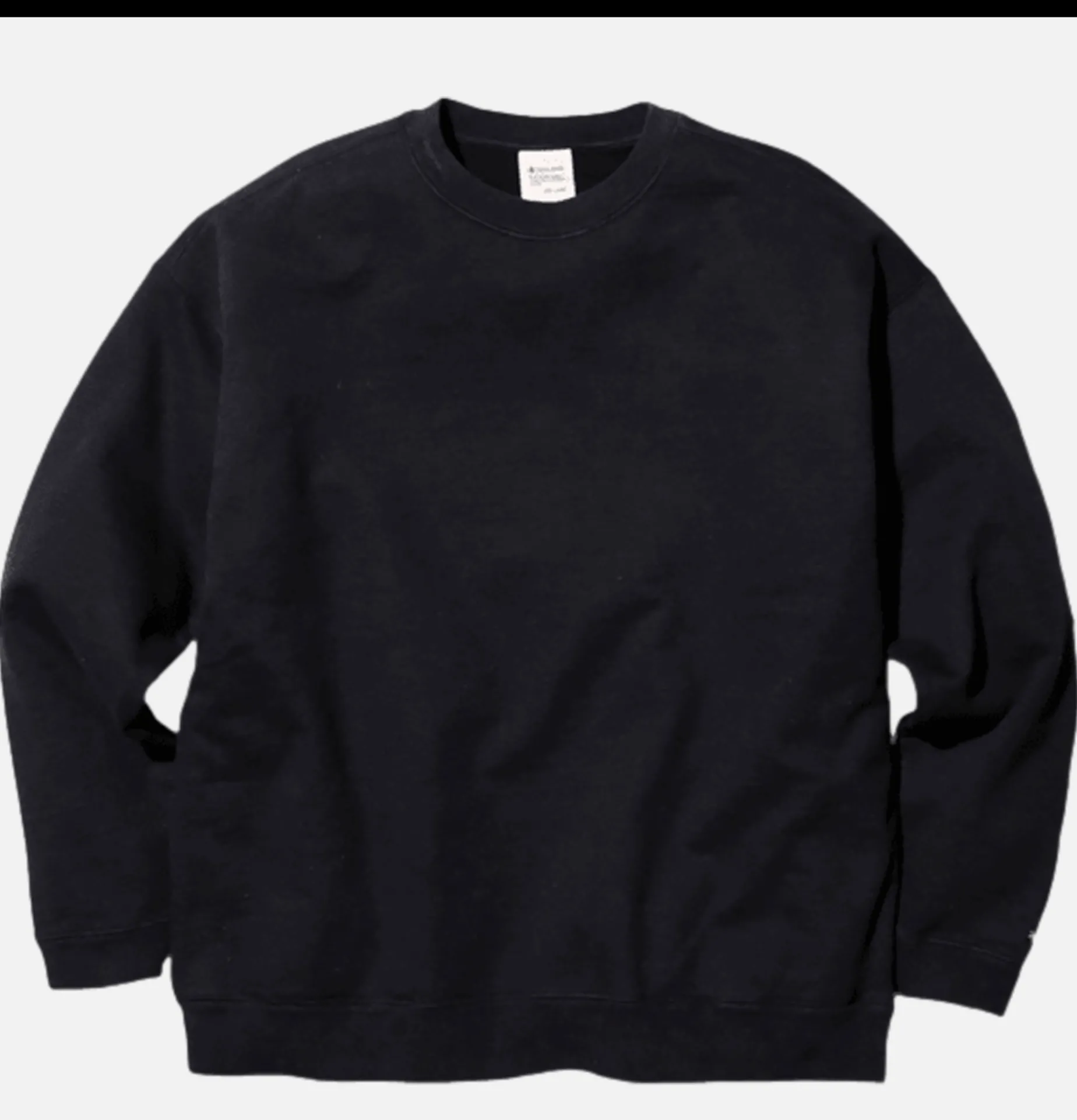 SNOW PEAK Recycled Cotton Crewneck Black