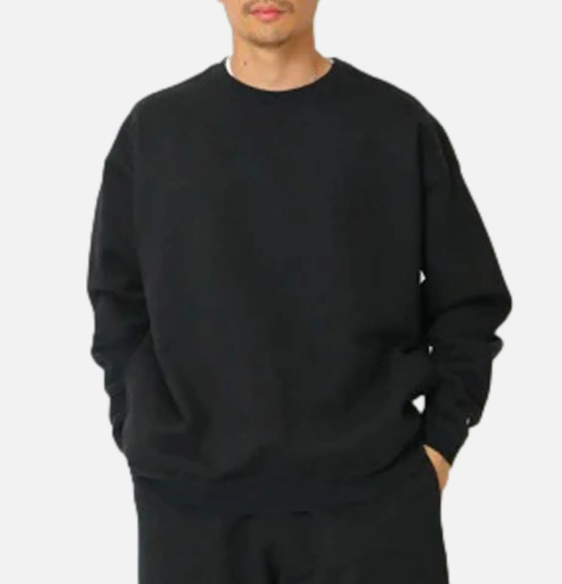 SNOW PEAK Recycled Cotton Crewneck Black