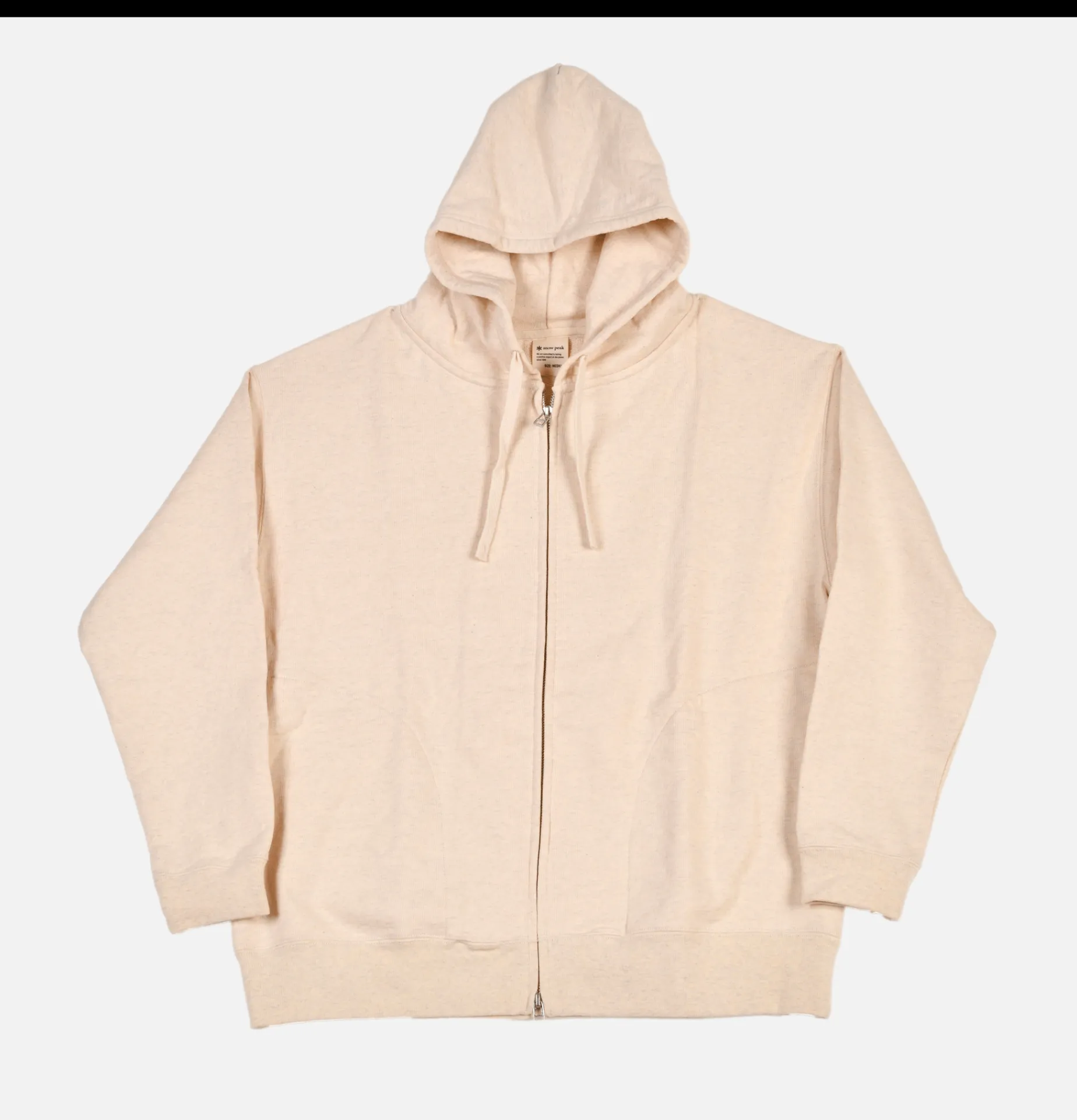 SNOW PEAK Recycled Cotton Zipup Hoodie Oat