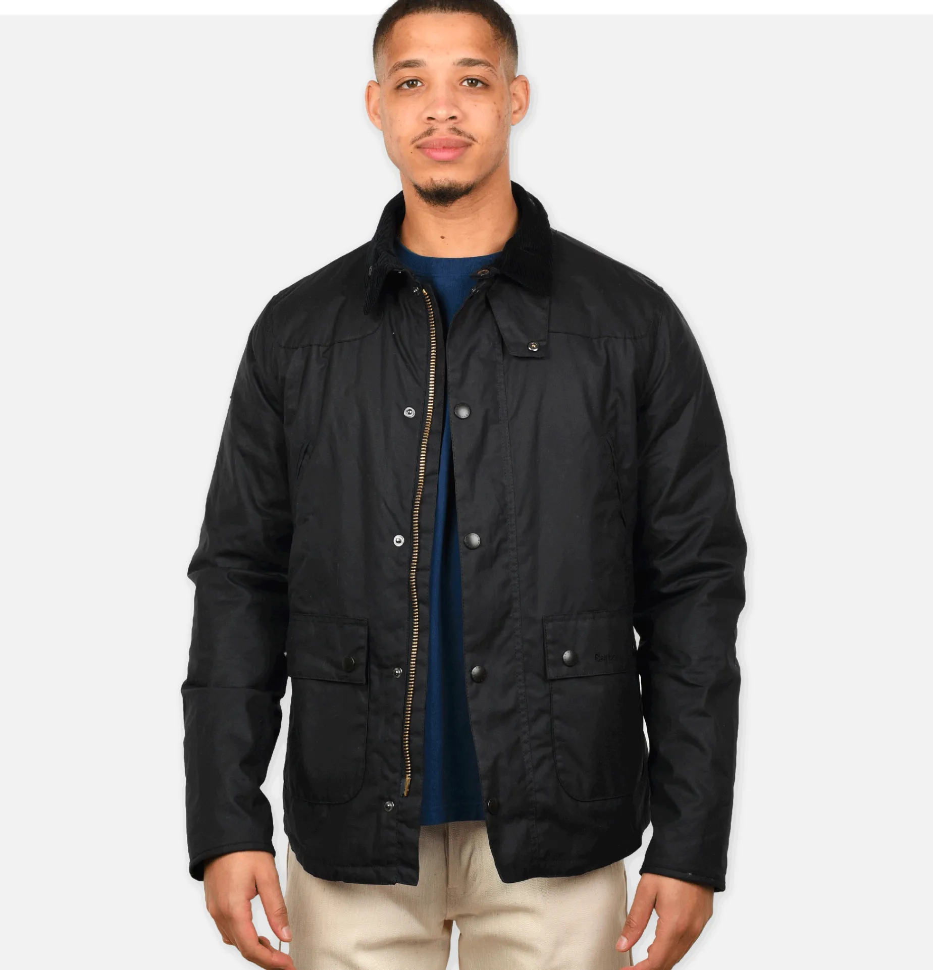 BARBOUR Reelin Wax Jacket Navy