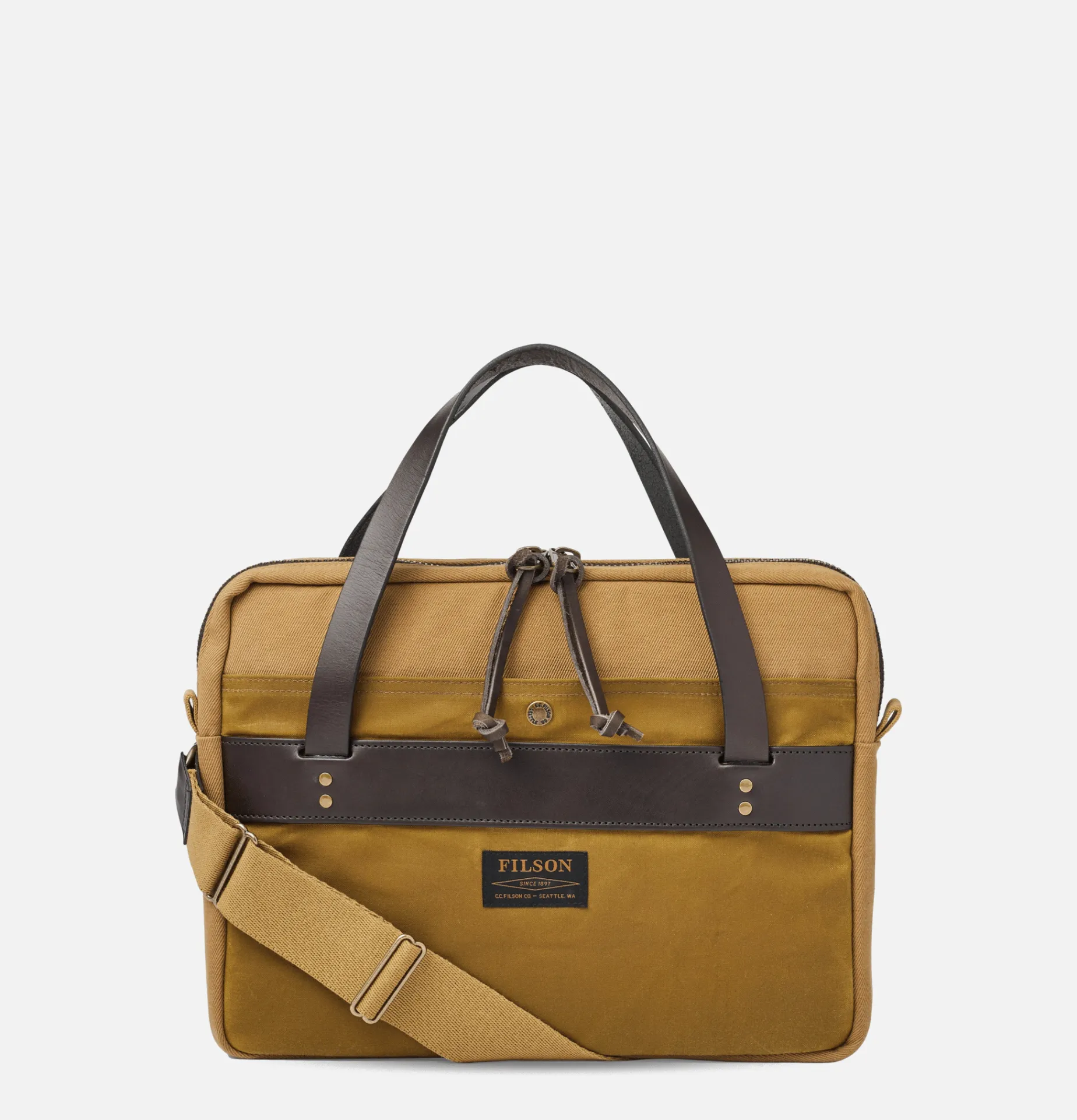 FILSON Rugged Compact Briefcase Tan