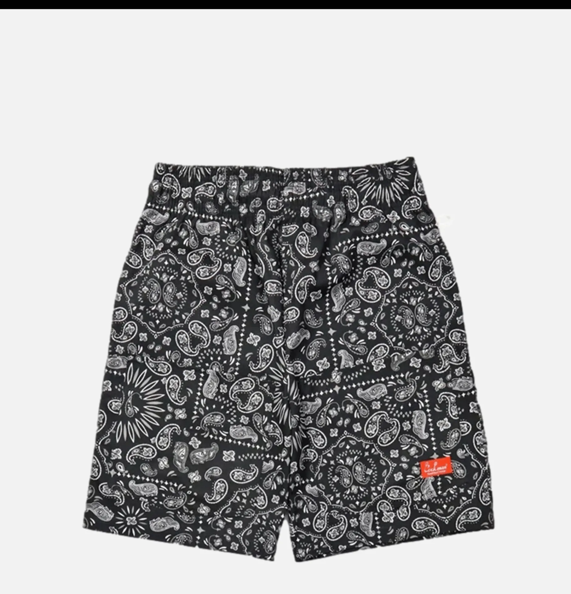 COOKMAN Short Front Pocket Paisley Black