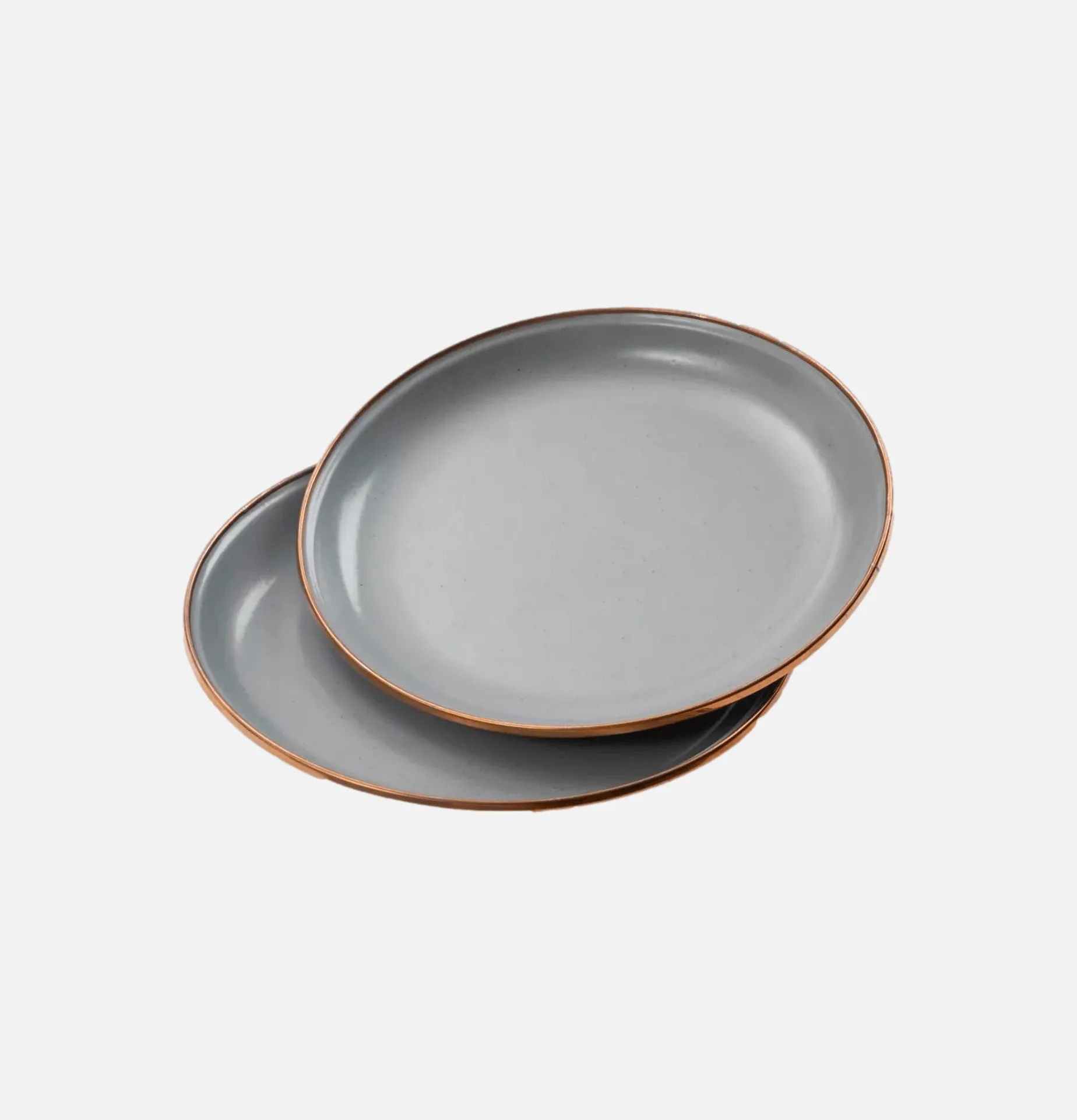 BAREBONES Small Enamel Plate X 2 Grey