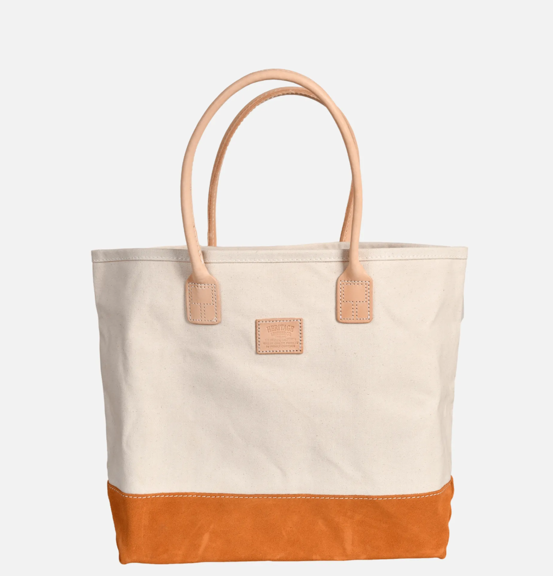 HERITAGE LEATHER COMPANY Suede Day Tote Bag Brown