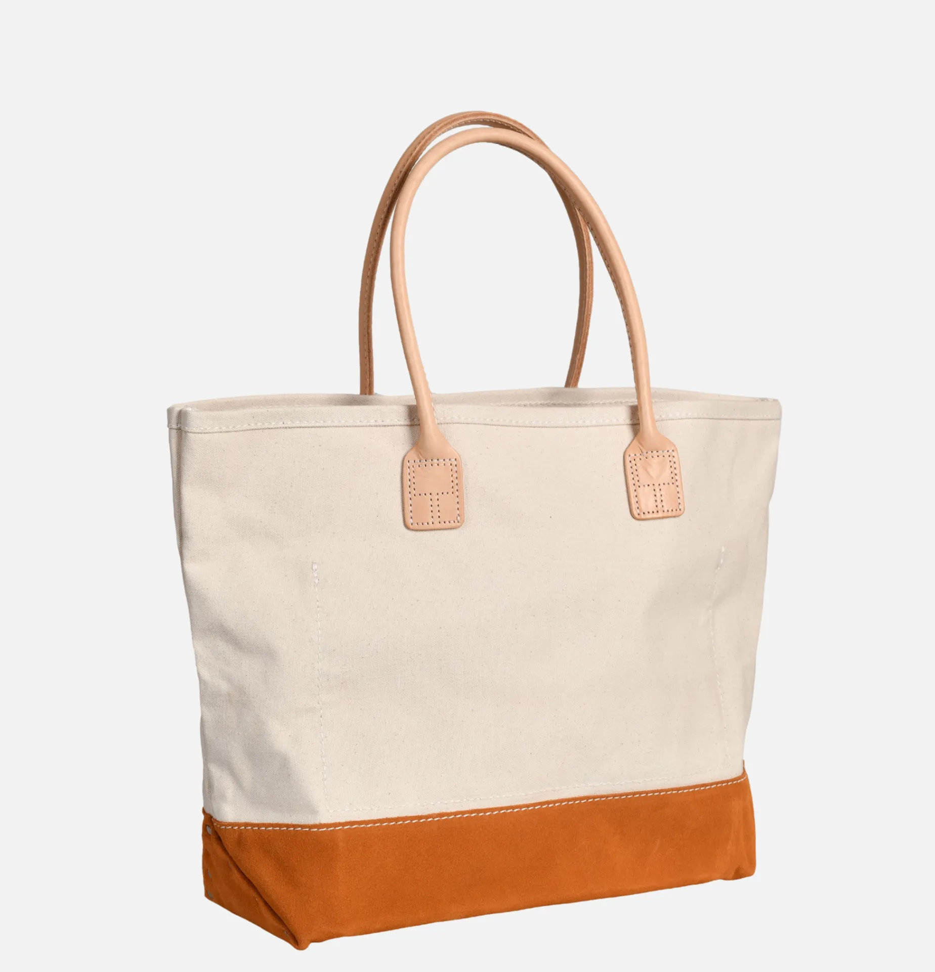 HERITAGE LEATHER COMPANY Suede Day Tote Bag Brown