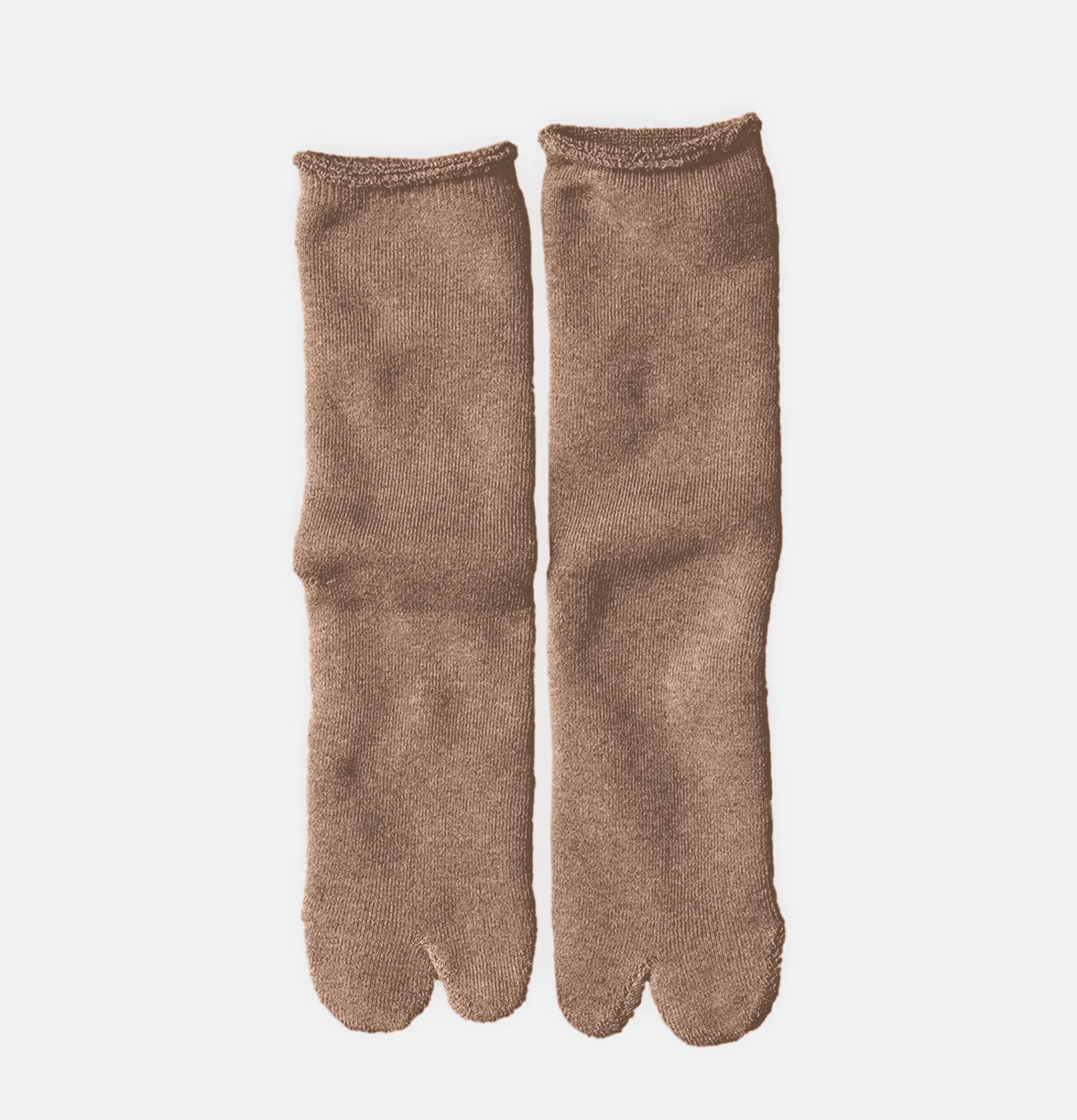 YAHAE Tabi Pile Socks Brown