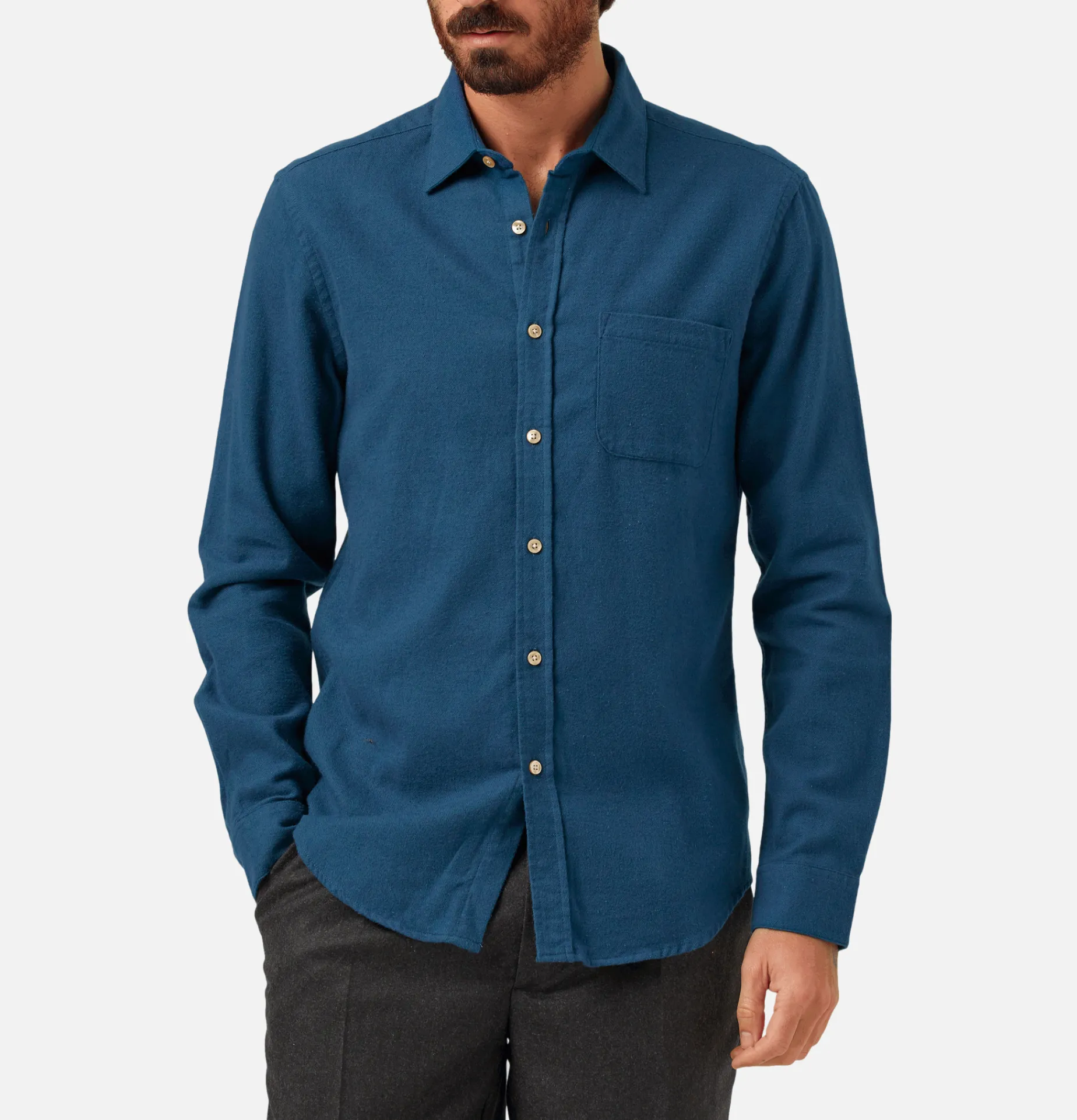 PORTUGUESE FLANNEL Teca Shirt French Blue