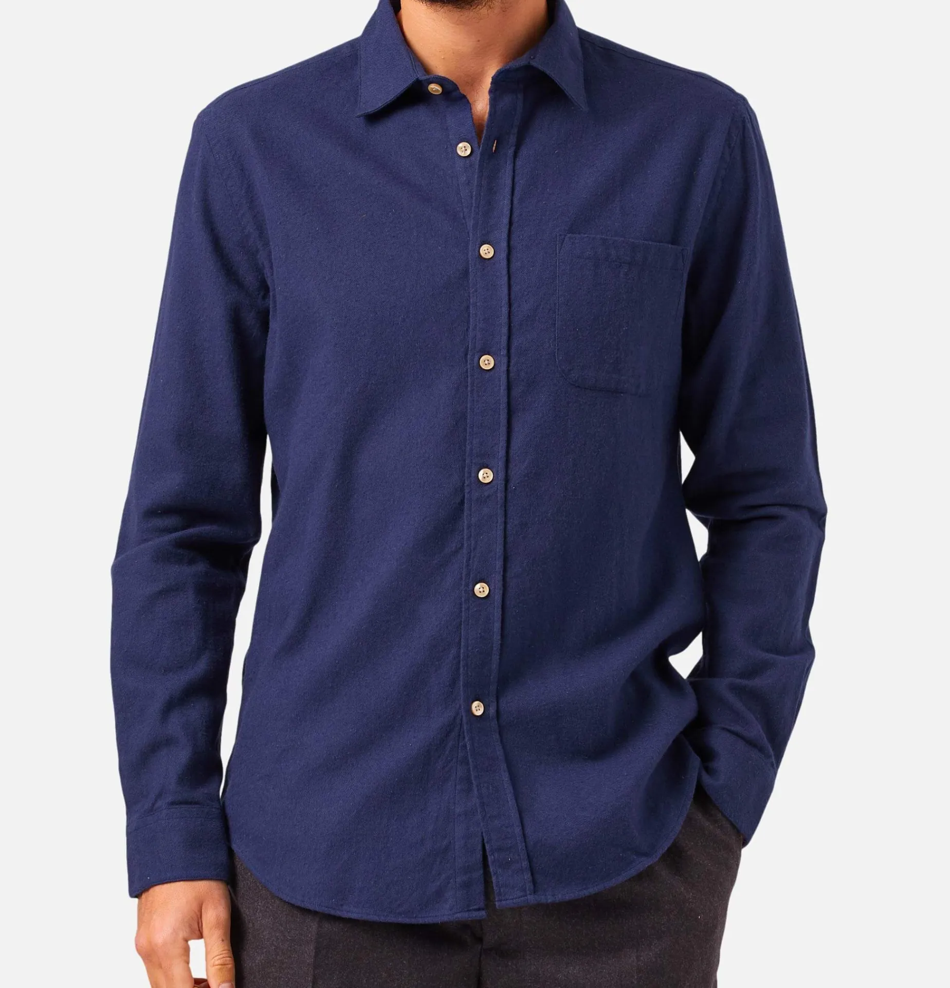 PORTUGUESE FLANNEL Teca Shirt Navy