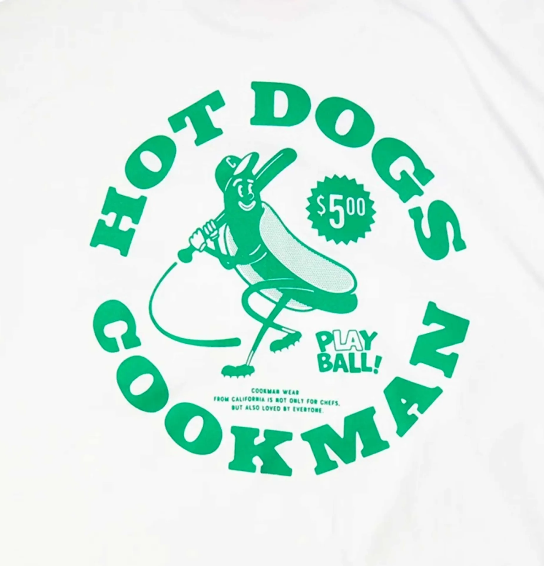 COOKMAN Tee Shirt Hot Dog Hitter White