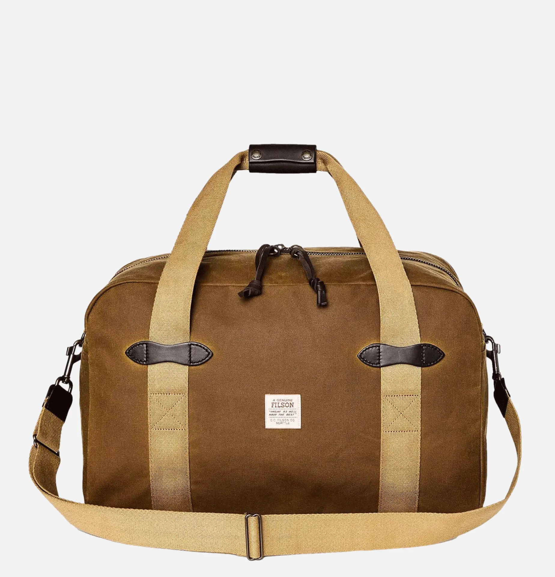 FILSON Tin Cloth Medium Duffle Bag Dark Tan