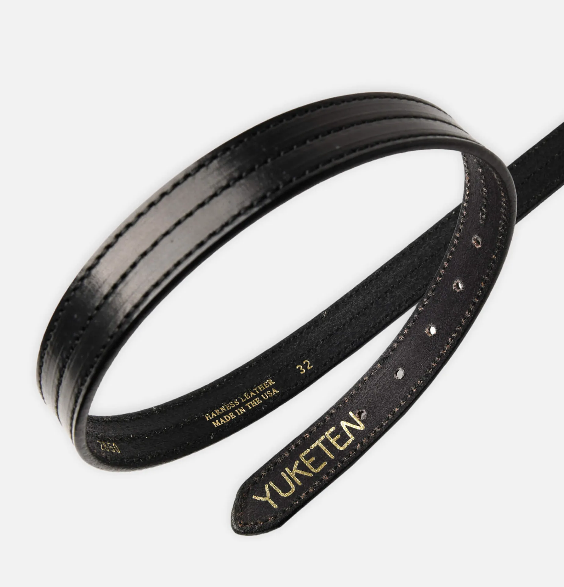 YUKETEN Triple Stitched Belt Black