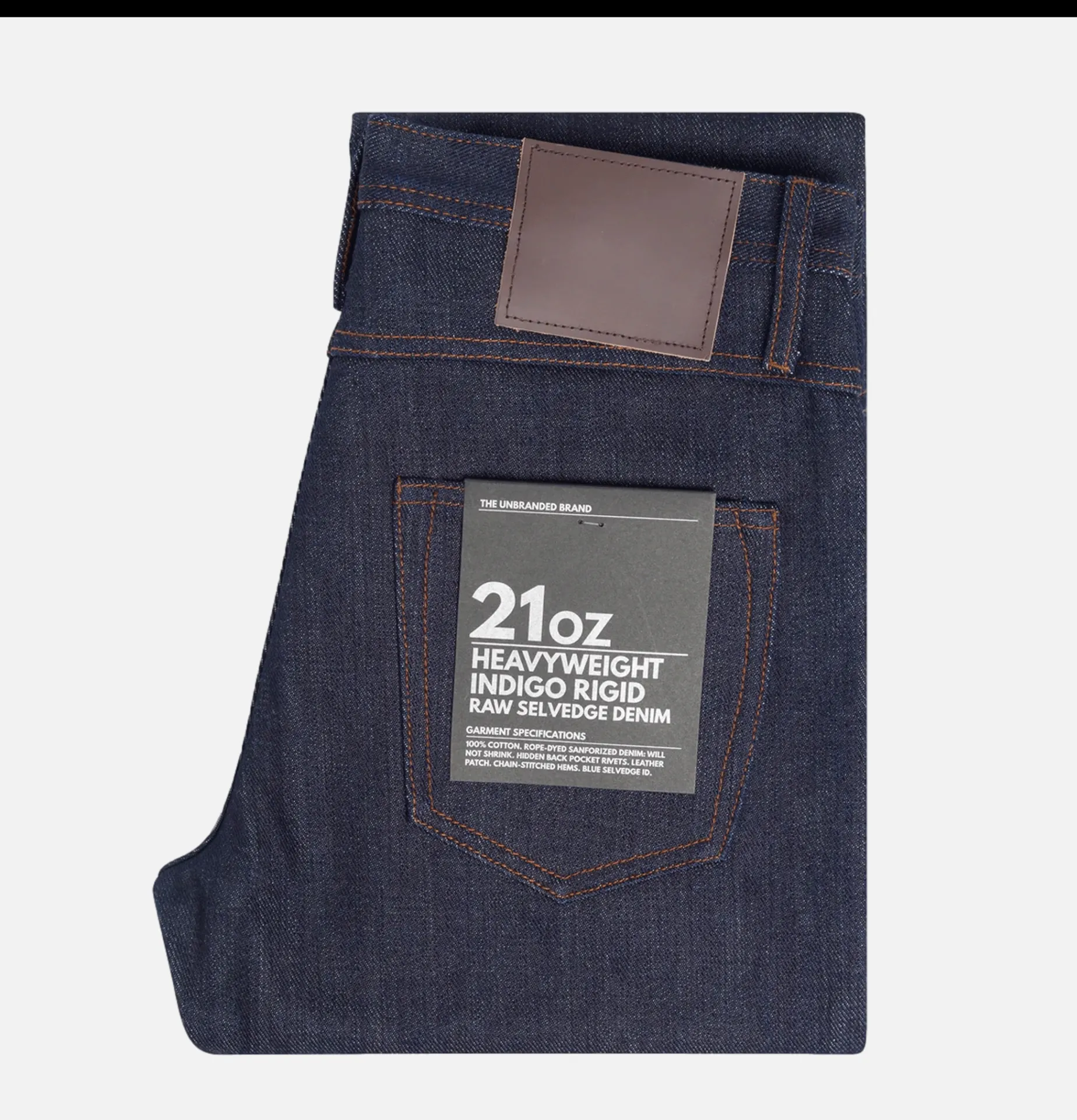 UNBRANDED BRAND UB321 Straight Jeans 21oz Indigo