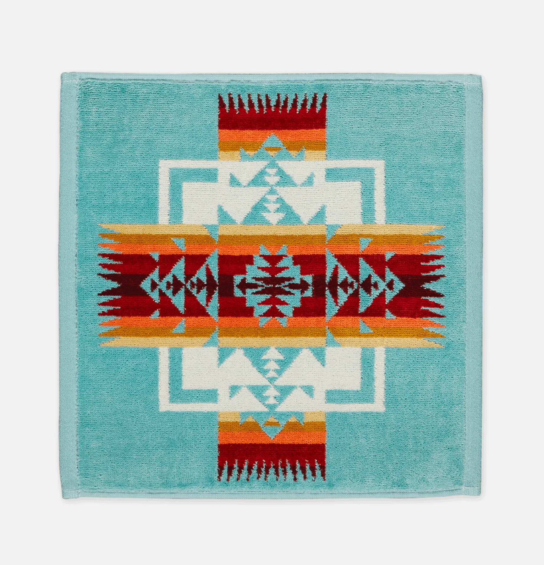 PENDLETON Wash Cloth Chief Joseph Aqua