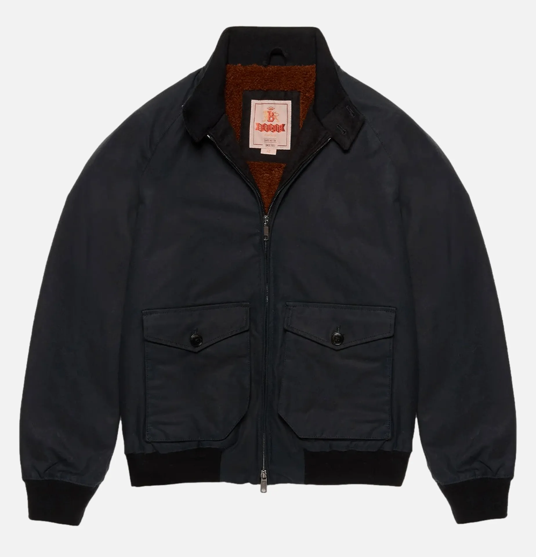 BARACUTA Waxed G9 Af Pocket Dark Navy