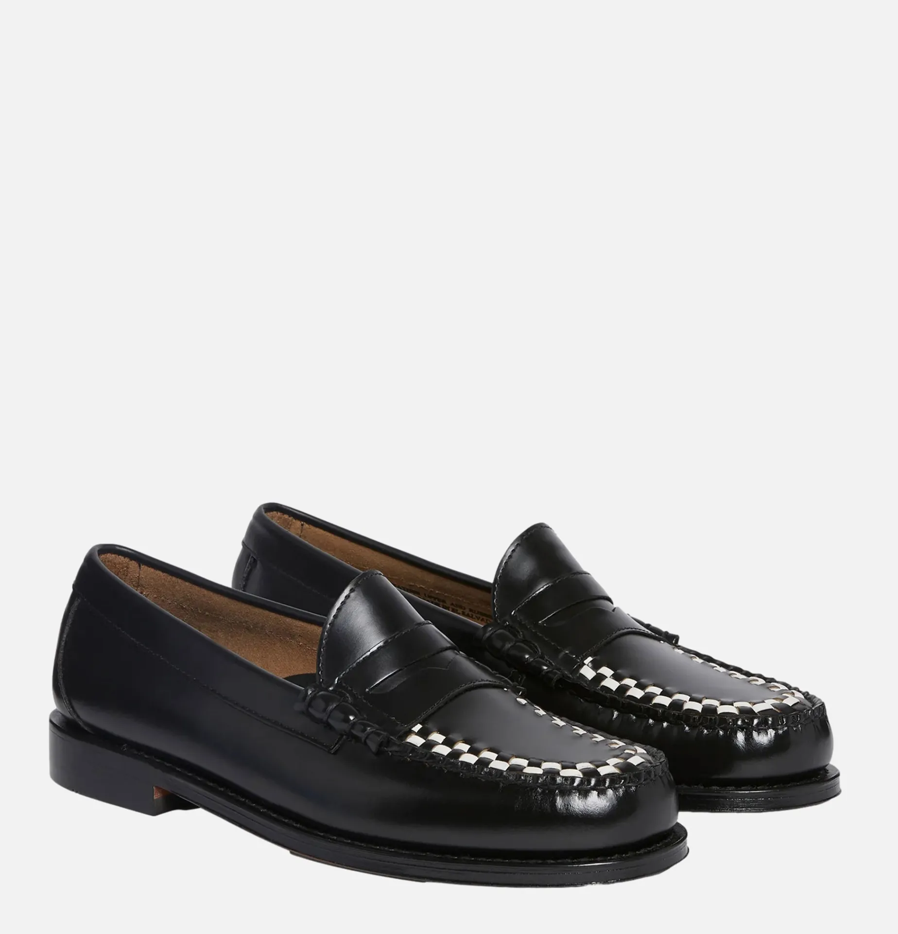 G.H. BASS Weejun Weave Penny Loafer Black & White