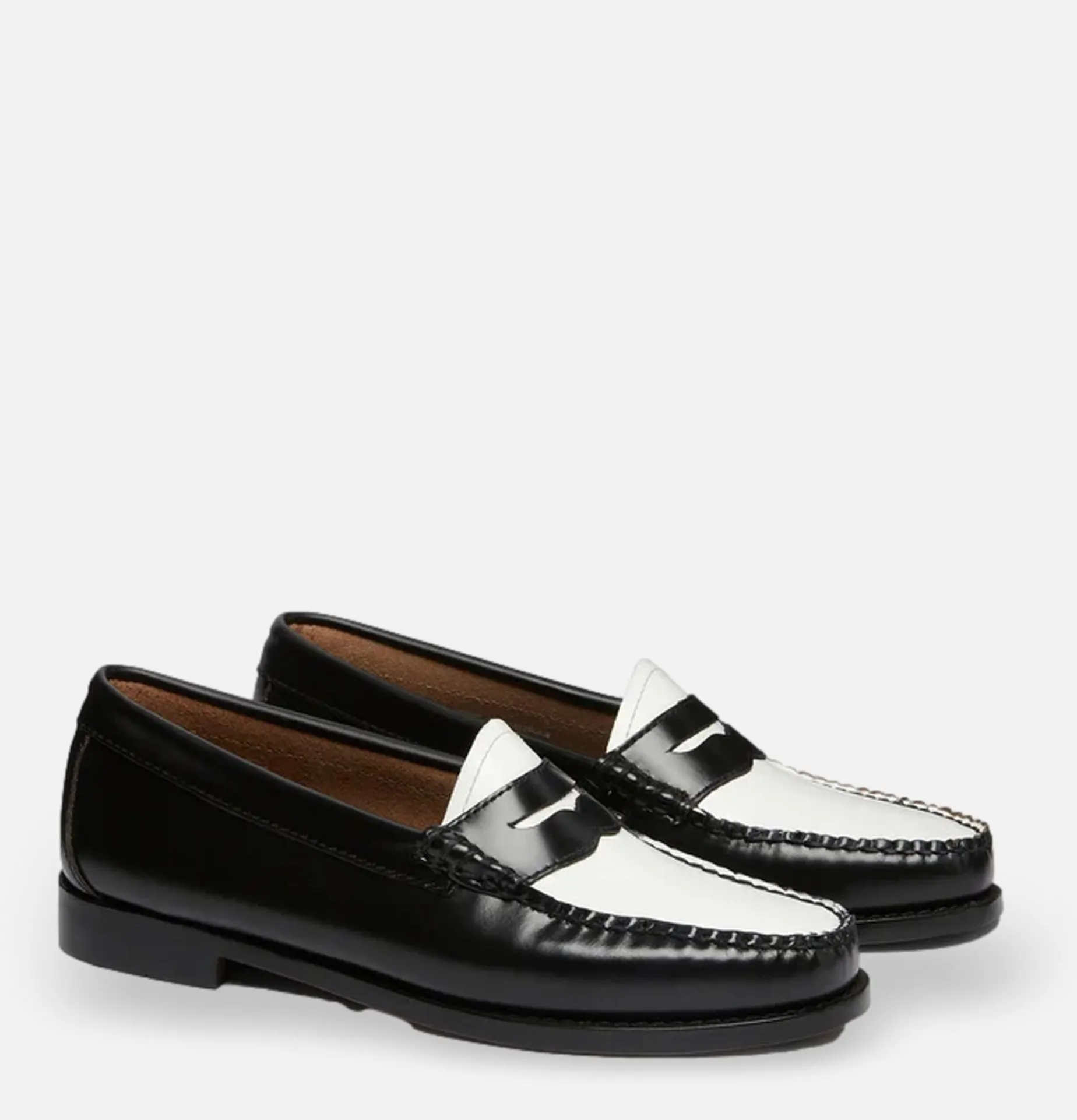 G.H. BASS Weejuns Penny Loafers Black & White