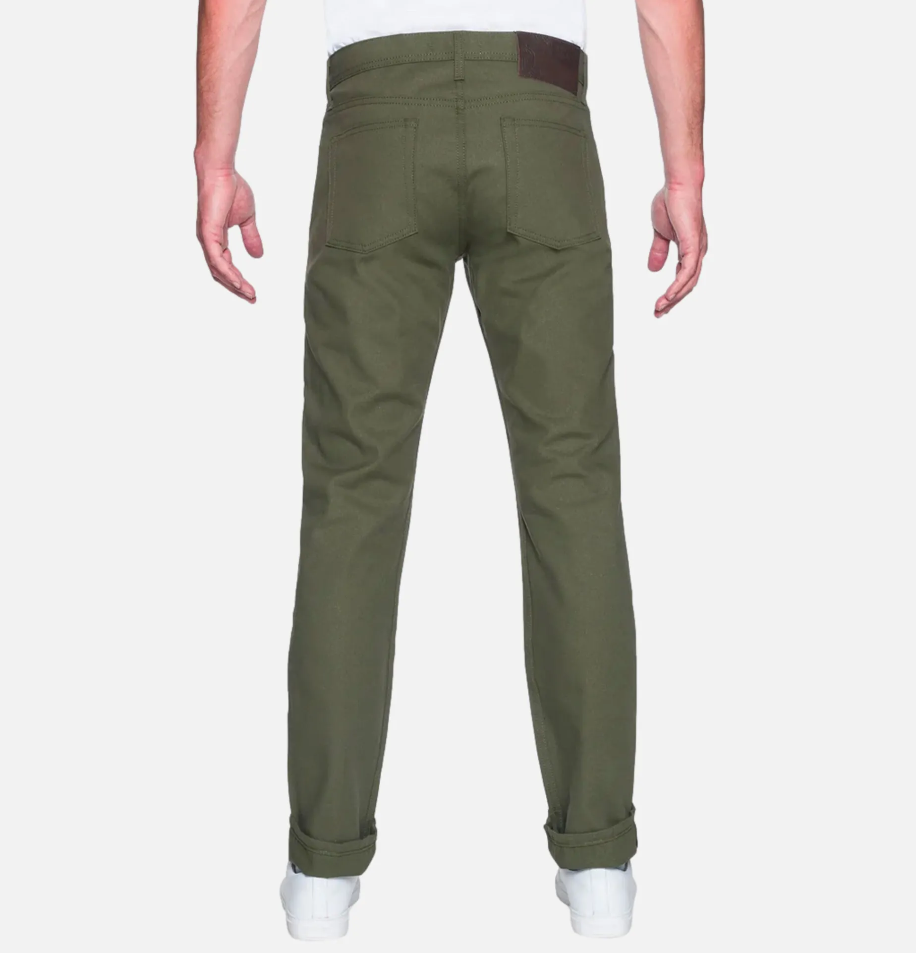 NAKED & FAMOUS Weird Guy Army Green Duck Sel