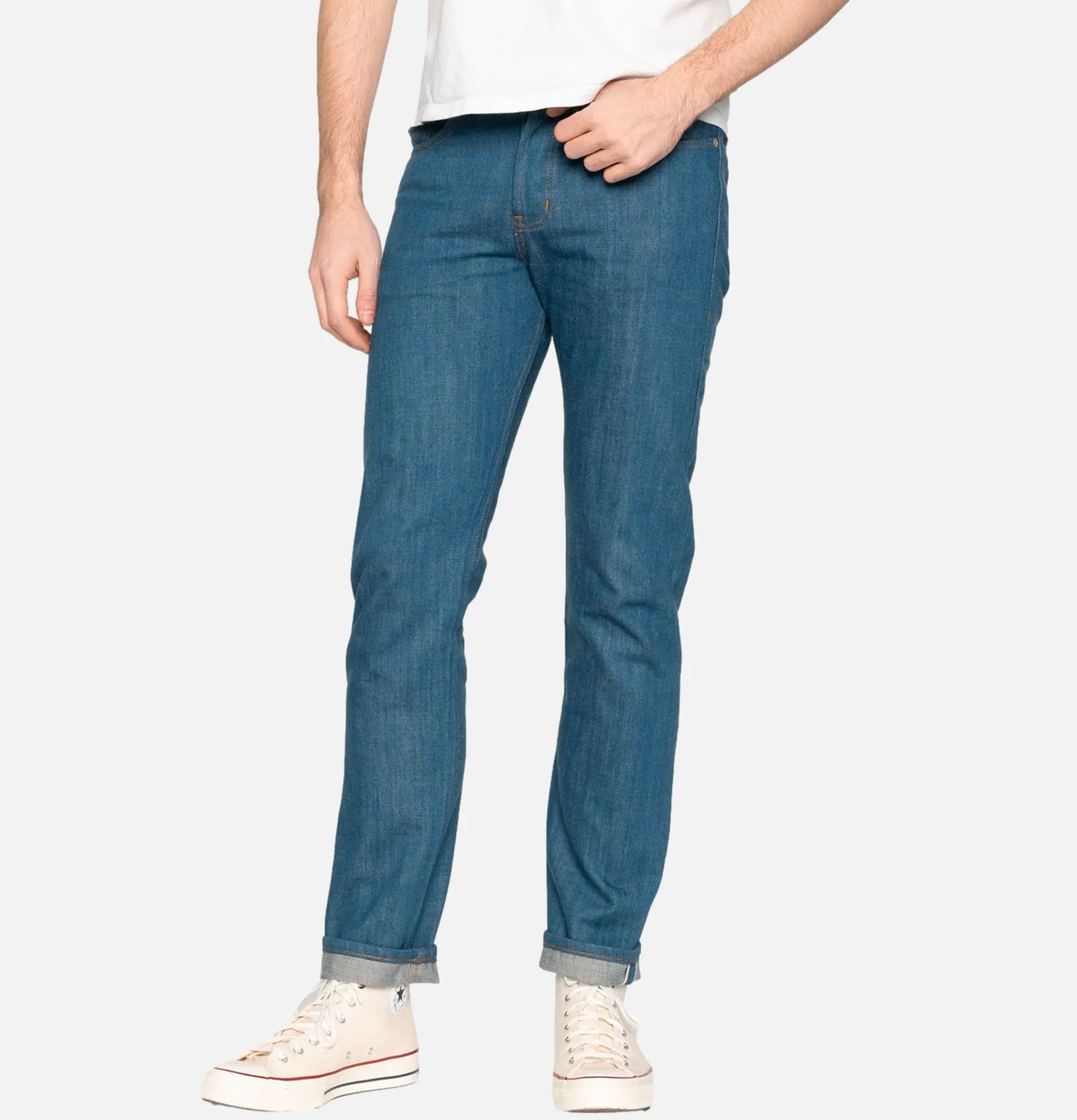 NAKED & FAMOUS Weird Guy Oceans Edge Selvedge