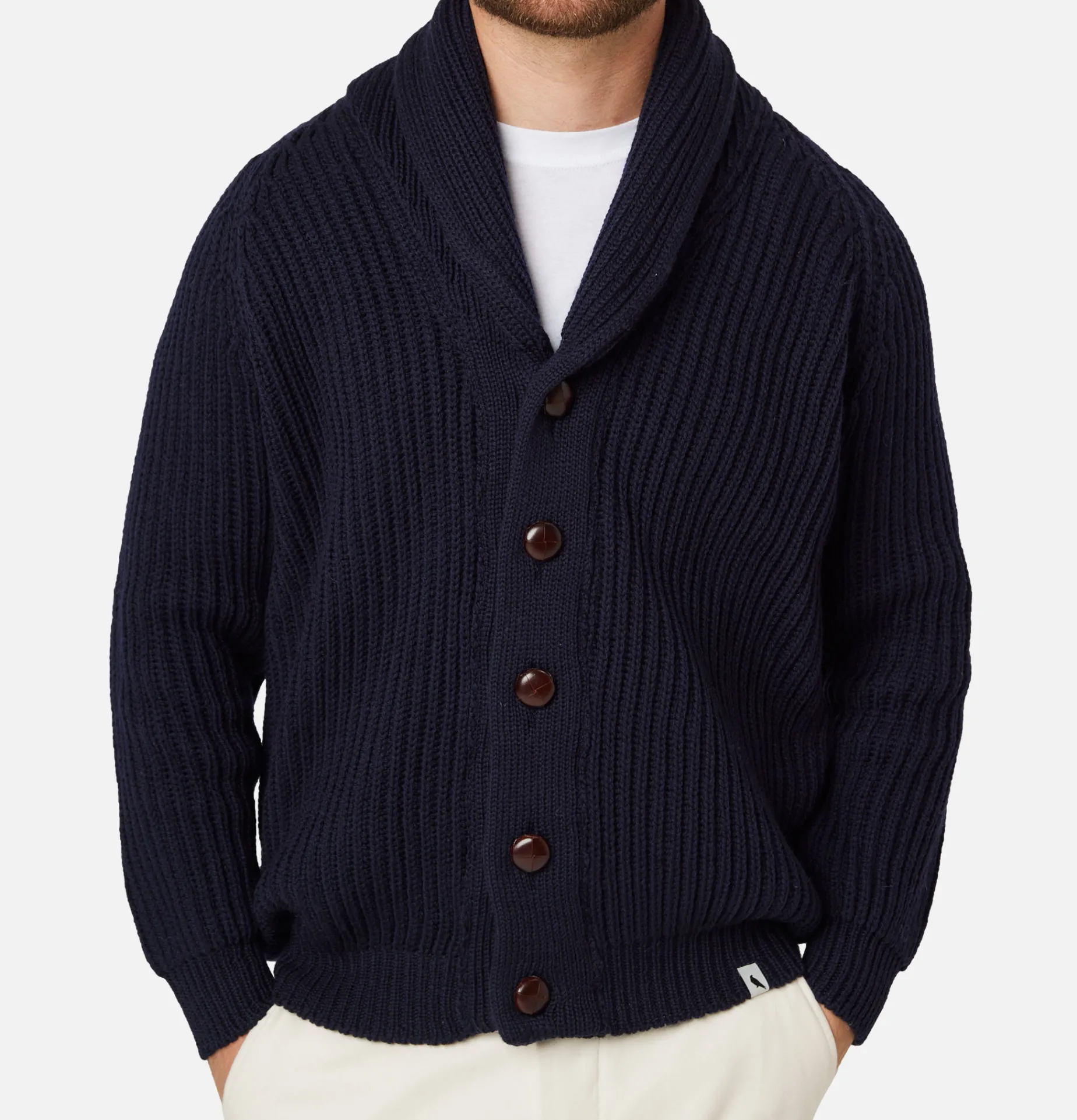 PEREGRINE Wilkinson Cardigan Wool Navy